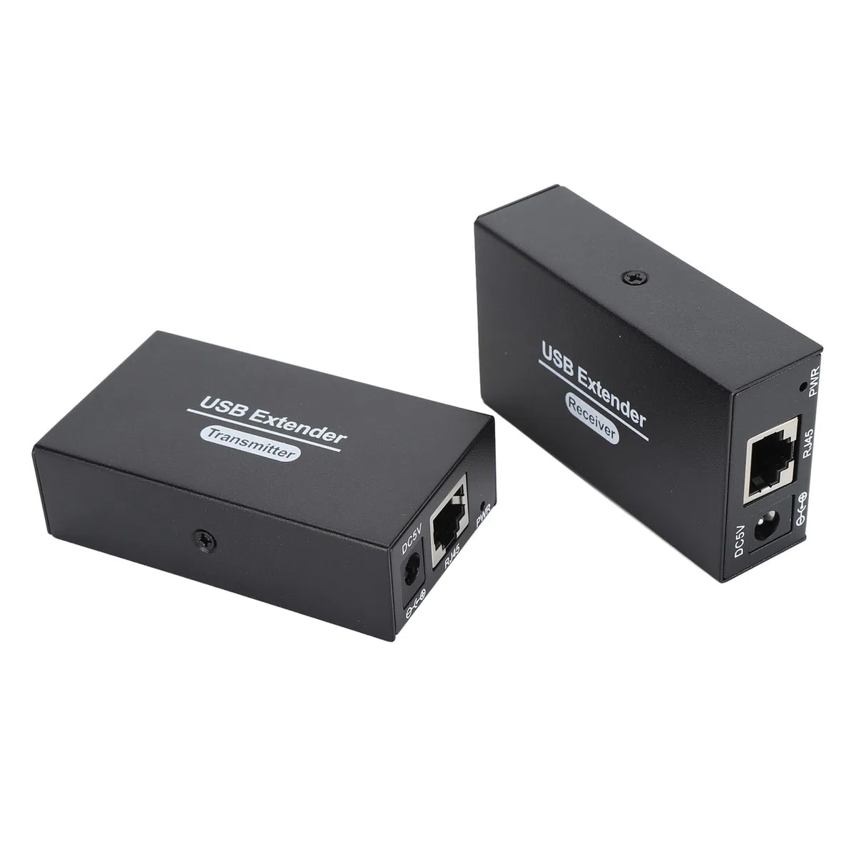 XUMIUZIY USB Ethernet RJ45 LAN Extrender, CAP i Game 480 Mbps 262ft USB Extender 4 2.0 Hub dla Myszy (wtyczka UE)