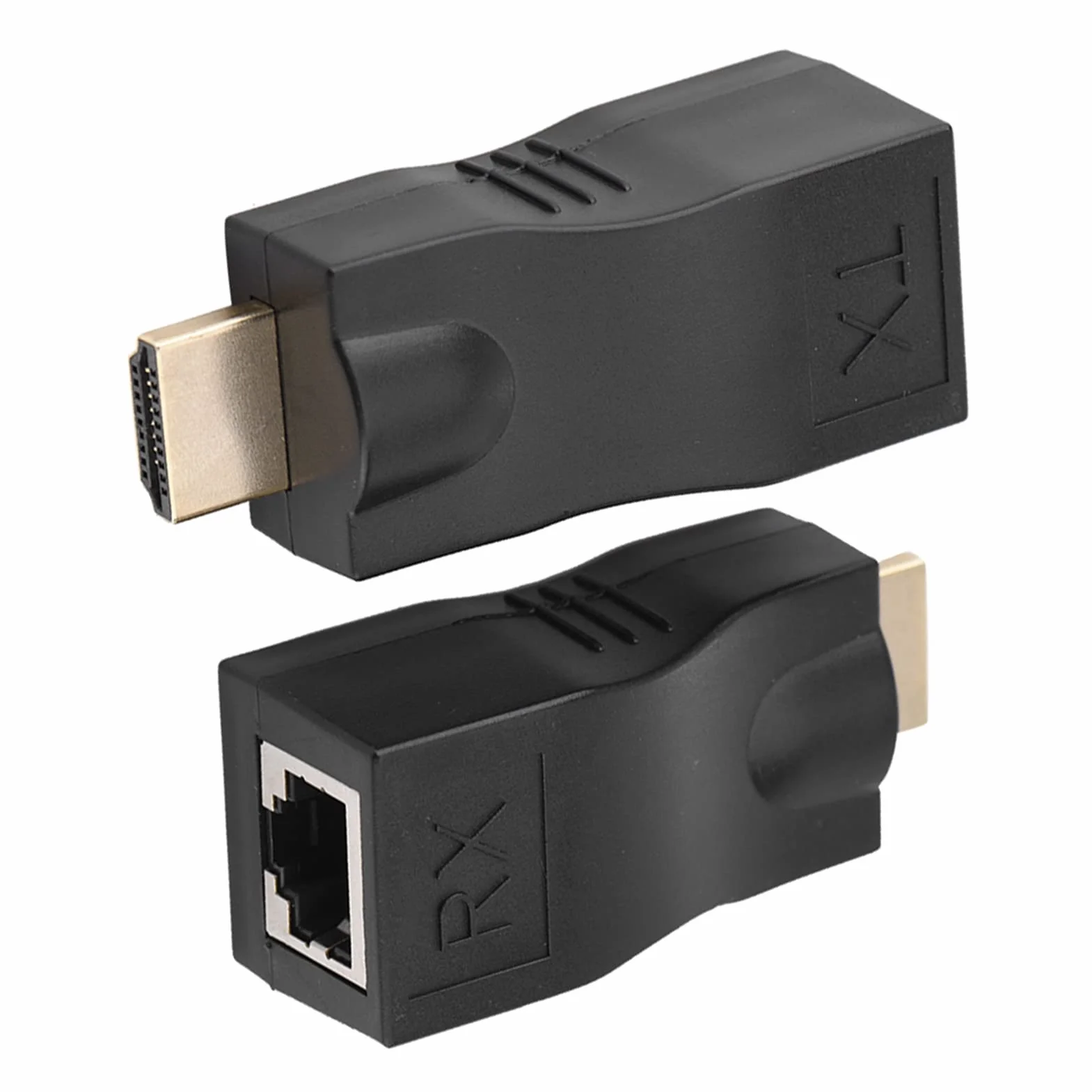 1080P HDMI Extender, 30m do RJ45 Kabel sieciowy Extender Konwerter Repeater TX nadajnik RX na CAT-5e CAT6 dla HDPC 4K 2K
