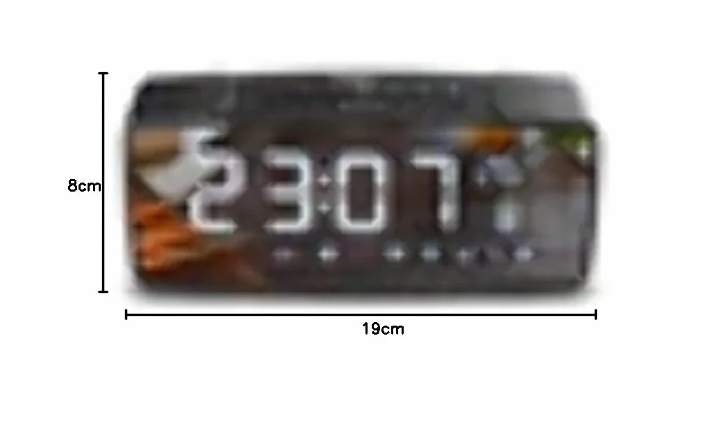Green Blue GB200 radio z zegarkiem, radio z wyświetlaczem lustrzanym, termometrem, AUX-IN, czytnik kart SD, podwójny alarm, funkcja drzemki, 2200 mAh, UKW (czarny)
