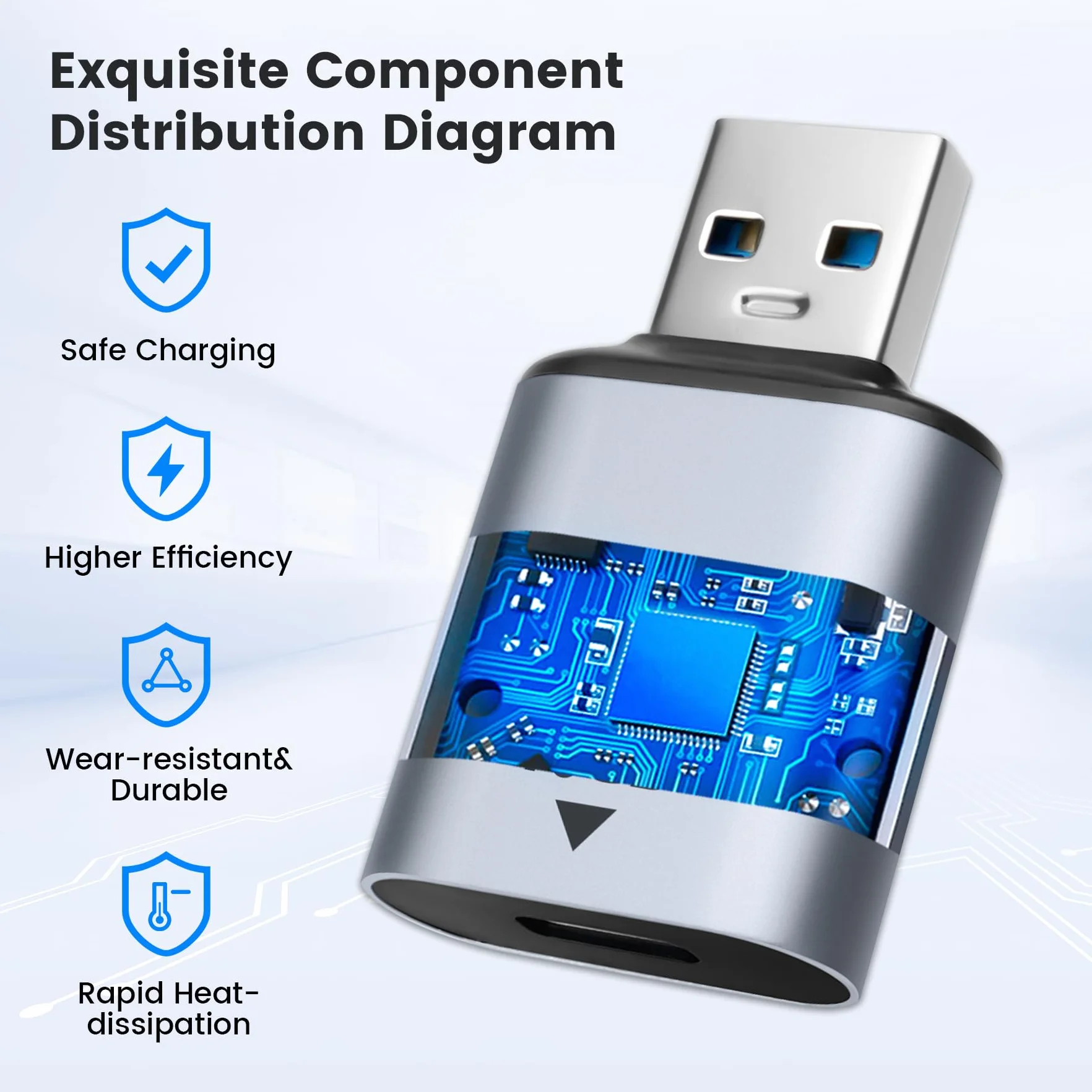 Adapter USB C na USB 10 Gb/s, USB 3.1 męski na USB C żeński, konwerter OTG, przedłużacz kompatybilny z ładowarką USB-A, PC, laptopem, USB samochodowym (zestaw 2 sztuk)
