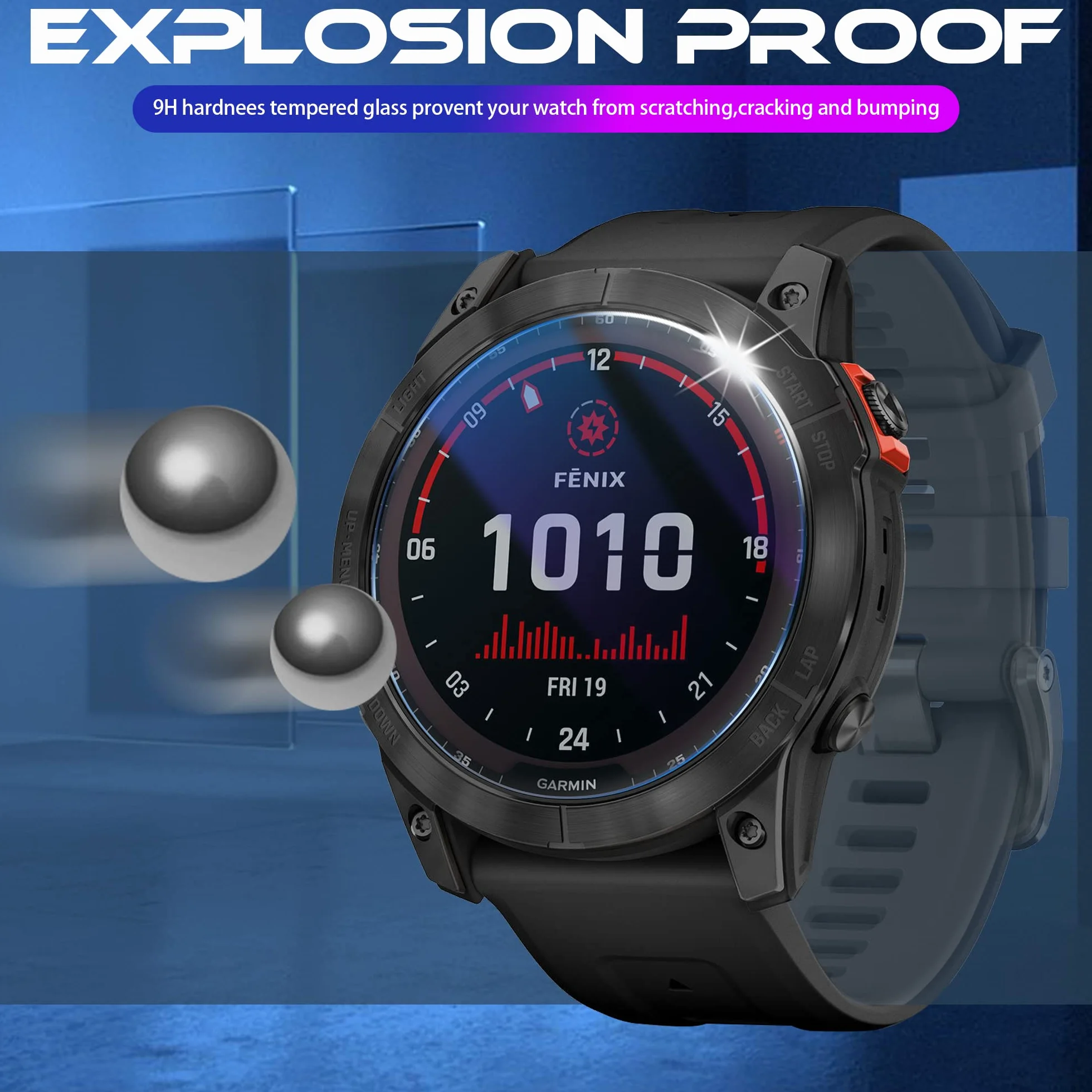 NEWZEROL 4 Sztuki Folii Ochronnych na Wyświetlacz Kompatybilne z Garmin Fenix 8 51mm Solar/8 pro AMOLED 51mm/Fenix 7X 51mm /7X Solar/Sapphire Solar [Bez pęcherzyków Powietrza] Wysokiej Rozdzielczości