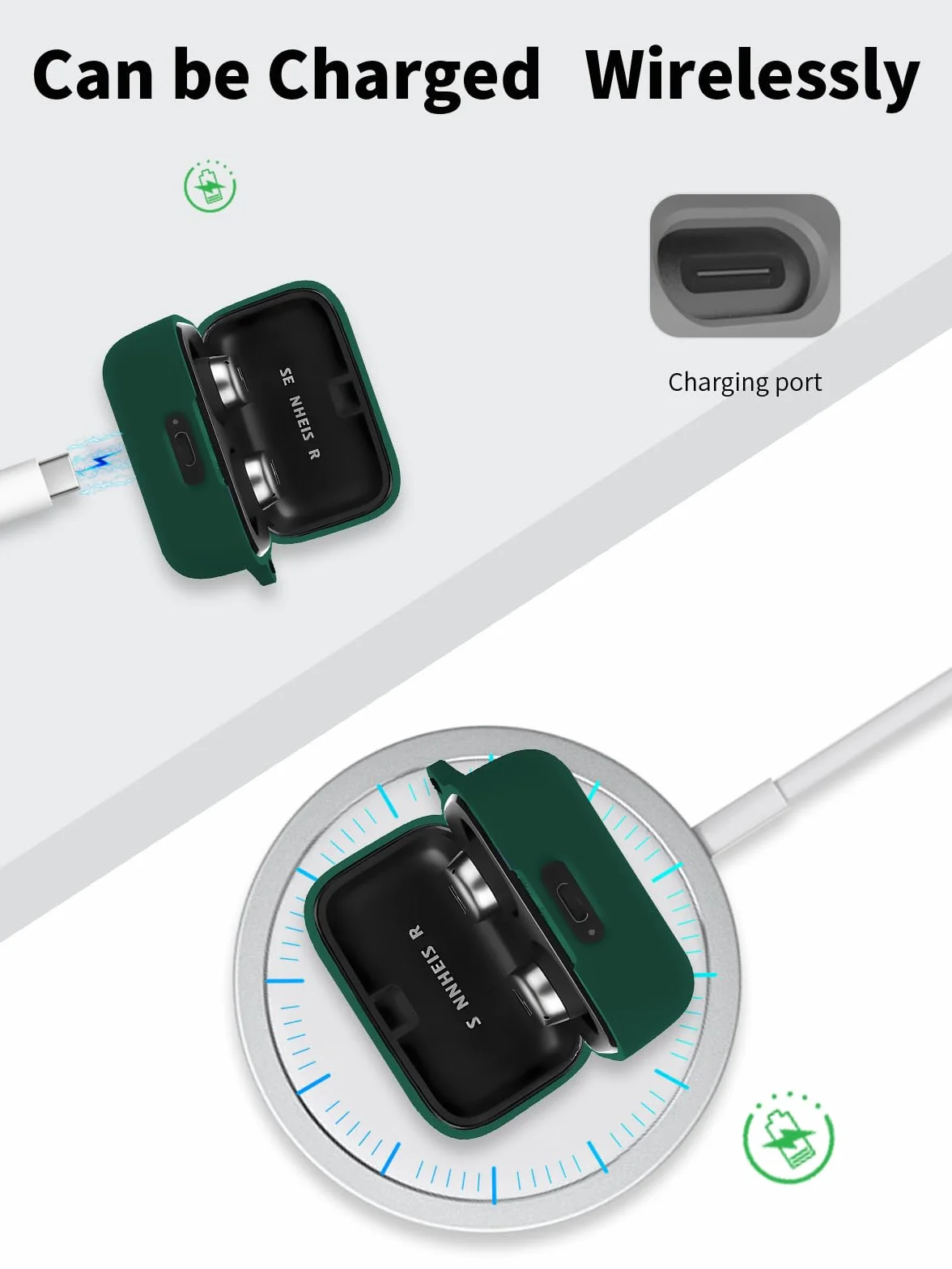Silikonowe etui ochronne do słuchawek dousznych Sennheiser MOMENTUM True Wireless 4, trwałe i przyjazne dla środowiska etui na słuchawki Bluetooth z precyzyjnymi otworami i kompatybilnością z