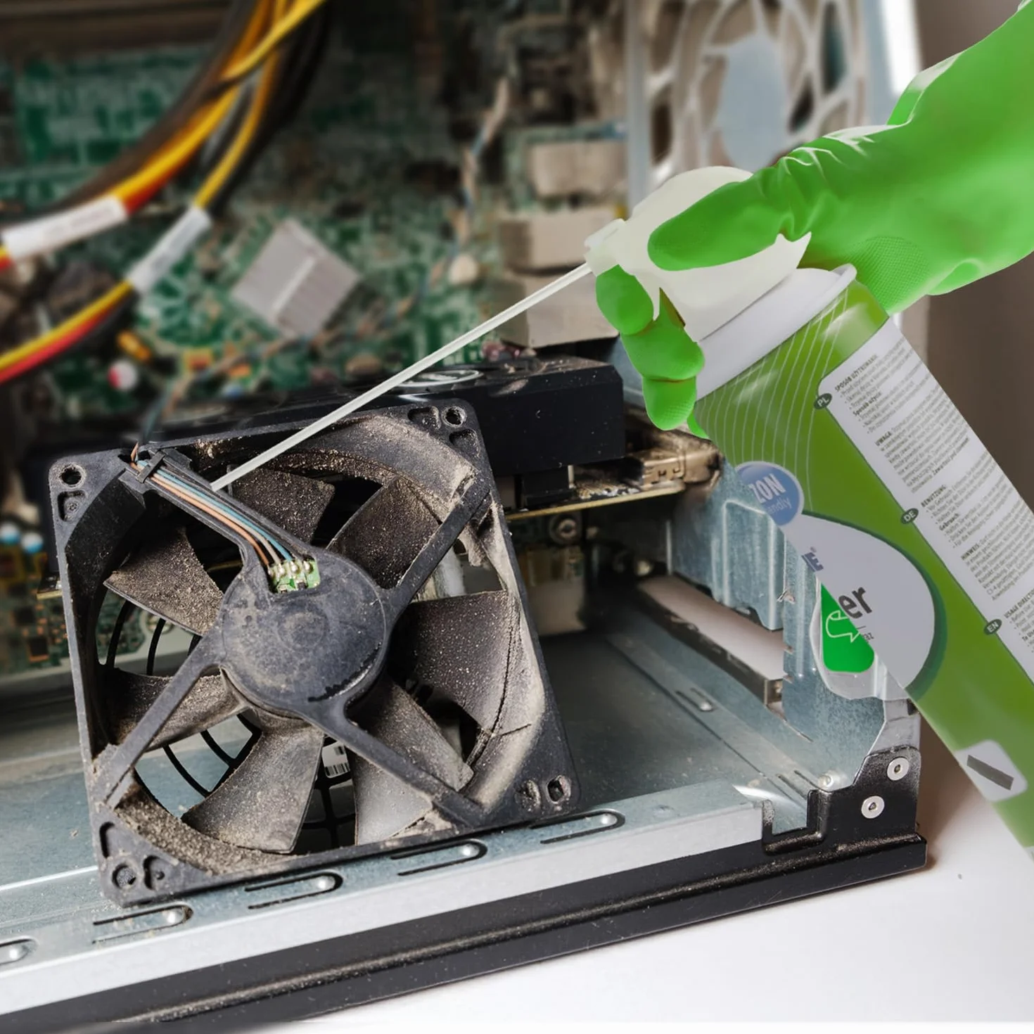 Green Blue GB400 Sprężone Powietrze o Pojemność 400ml, Sprężone Powietrze do Czyszczenia Komputera i innych Urządzeń Elektronicznych, Profesjonalny Atomizer do Czyszczenia Sprzętu Biurowego
