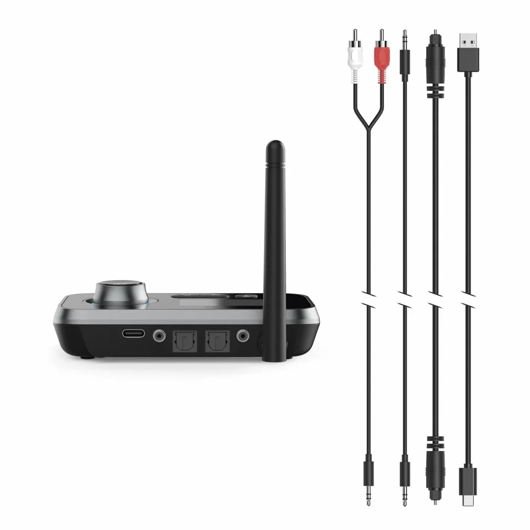 Hama TRANSMITER BLUETOOTH LINK IT Duo 2w1 Adapter Nadajnik i Odbiornik Bluetooth Zasięg 10m Jack 3,5mm USB-C Czarny