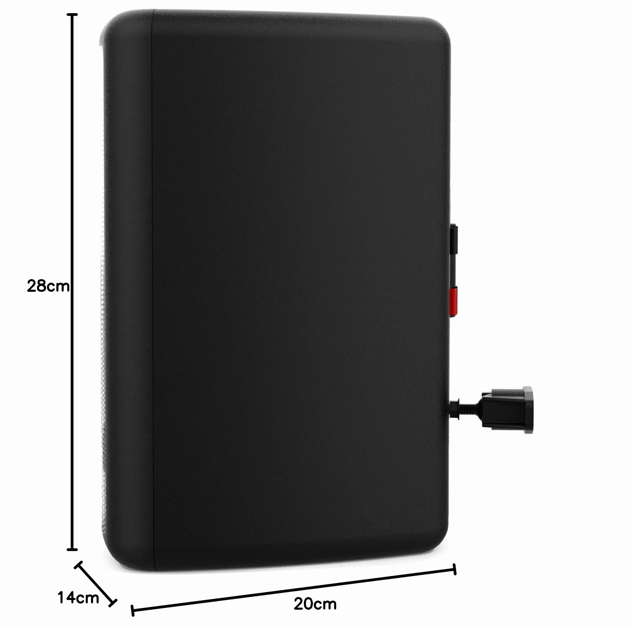 Audibax | VEGAS głośniki 8" – profesjonalny głośnik – głośnik Bluetooth z USB/SD – 200 W Peak – radio FM – efekty świetlne LED – kolor czarny – wymiary 295 x 245 x 445 mm