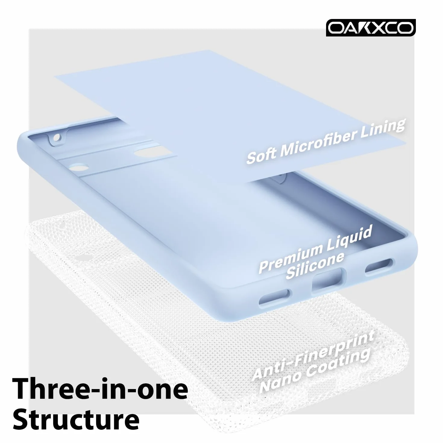 oakxco Etui na telefon Google Pixel 6A, płynny silikon, urocze, cienkie, cienkie, miękkie, gumowe, TPU, gładkie, żelowe, estetyczne, matowe, solidne, ochronne i odporne na wstrząsy, błękitne błękitne