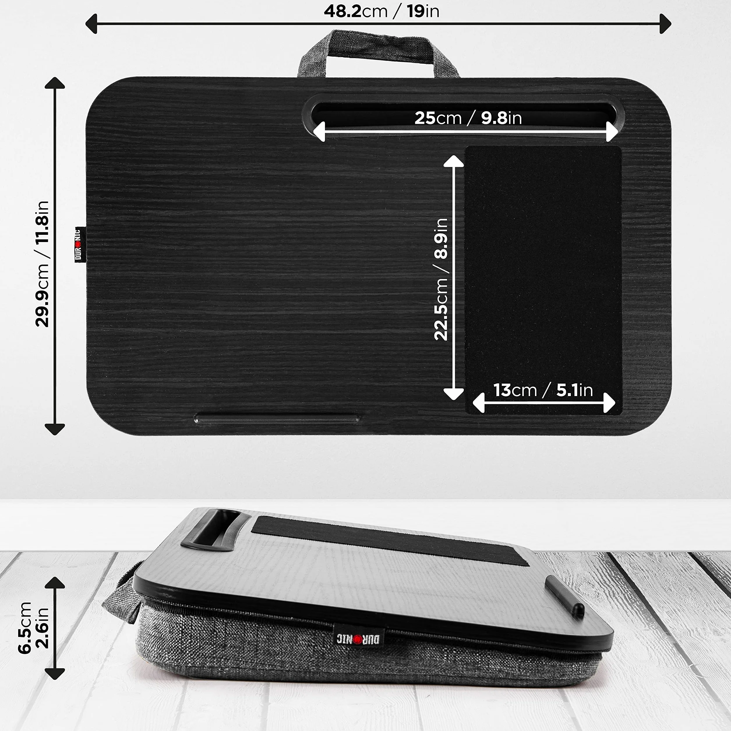 Duronic DML422 Podkładka pod laptop poduszka lekka na kolana i do łóżka miękka