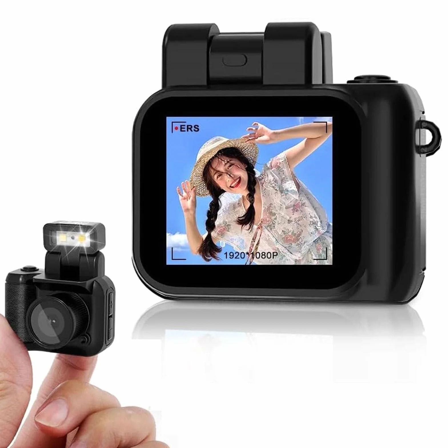 Mini Kamera z Brelokiem, Wideo 1080P 2 MP HD, Mała Kamera Micro Mini DV DVR, 6 Filtrów Retro, Obiektyw Szerokokątny 160 Stopni