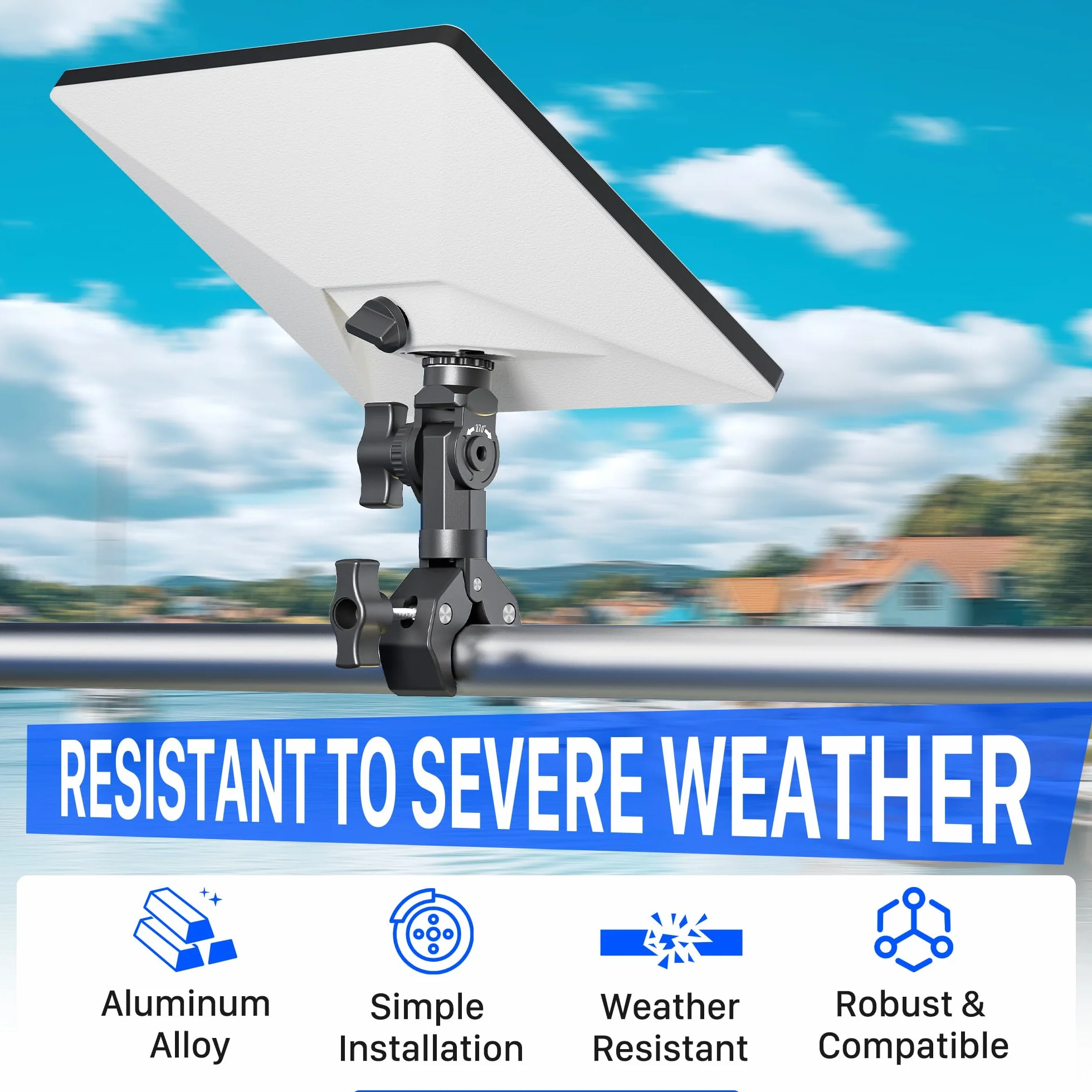 Starlink Mini uchwyt montażowy dachowy aluminium anodowany 8 zacisków 30 cm