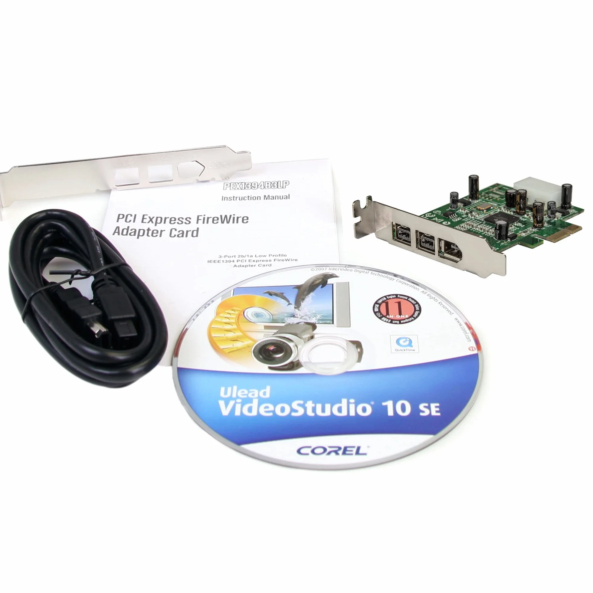 StarTech.com 3 porty 800 + 400 FireWire PCI Express interfejsy Low Profile Combo Card - PCIe 3-portowa karta FireWire - PCI-e 1 x Firewire 400 1394A 2 x FireWire 800 1394B