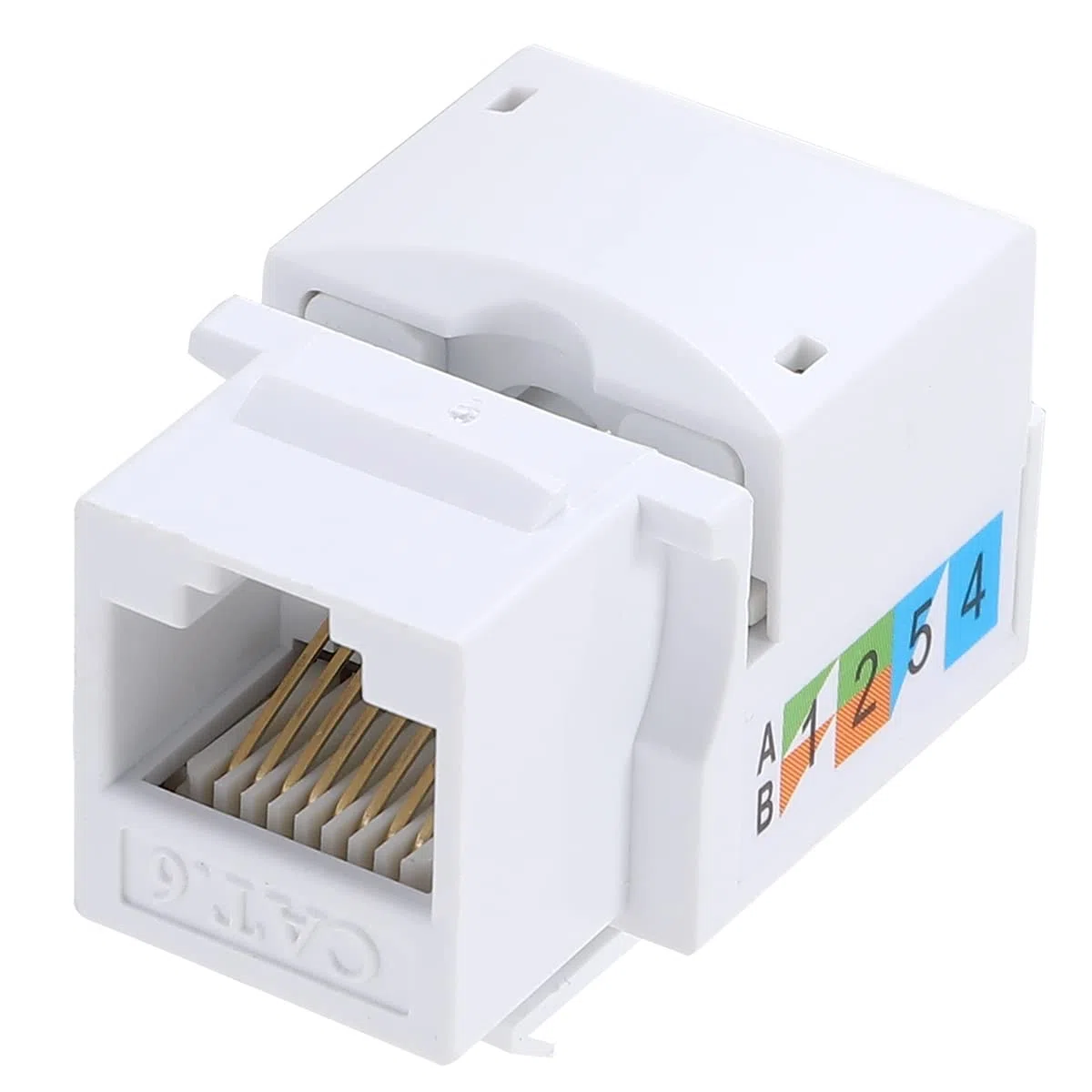 Greluma 10 sztuk gniazda Cat6 Keystone, gniazdo ścienne Ethernet, złącze sieciowe Cat6 - kompatybilne z Cat5/5e/6