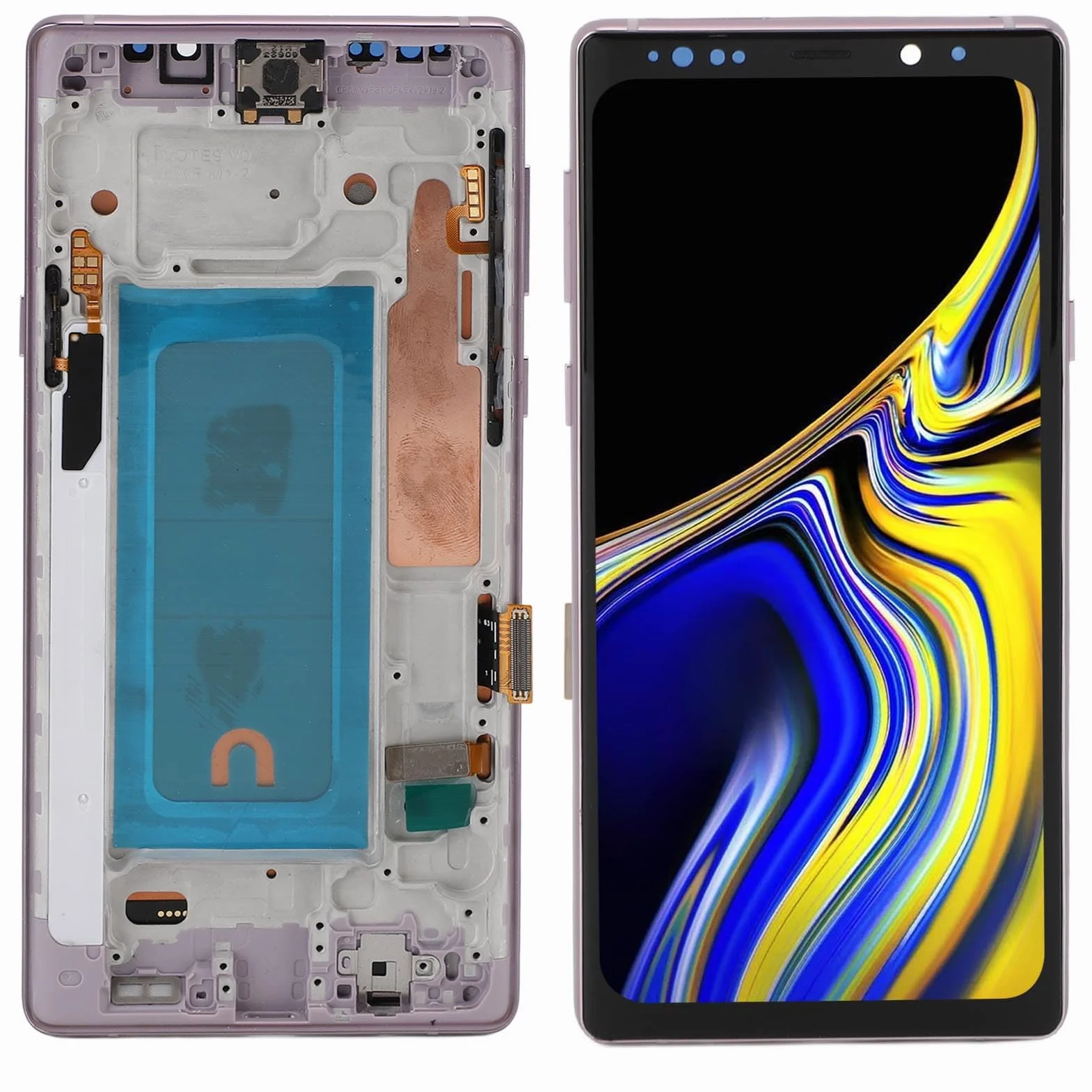 LCD Wyświetlacz Digitizer 3D Digitizer, wymiana ekranu dla przypis 9 N9600 N960U N960F N960N, 6,4 cali Wyświetlacz LCD Digitizer 3D Digitizer z Narzędziami (Fioletowy)