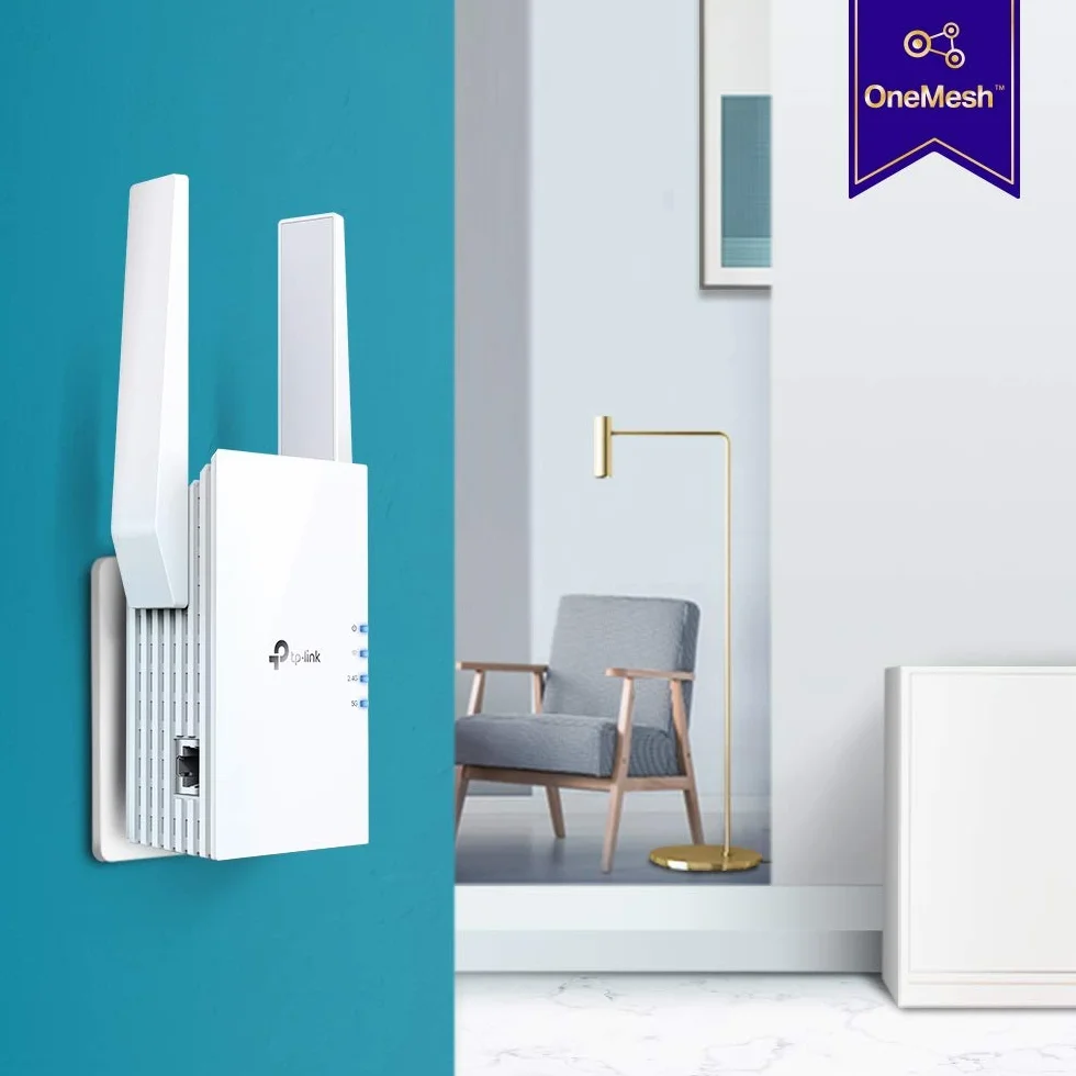 TP-Link Repeater RE605X - AX1800 Wi-Fi 6 Range Extender, Black