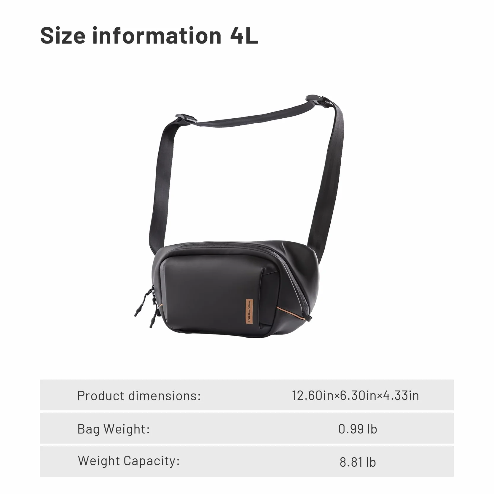 PGYTECH OneGo Solo V2 Torba na aparat, Saszetka na ramię dla fotografów