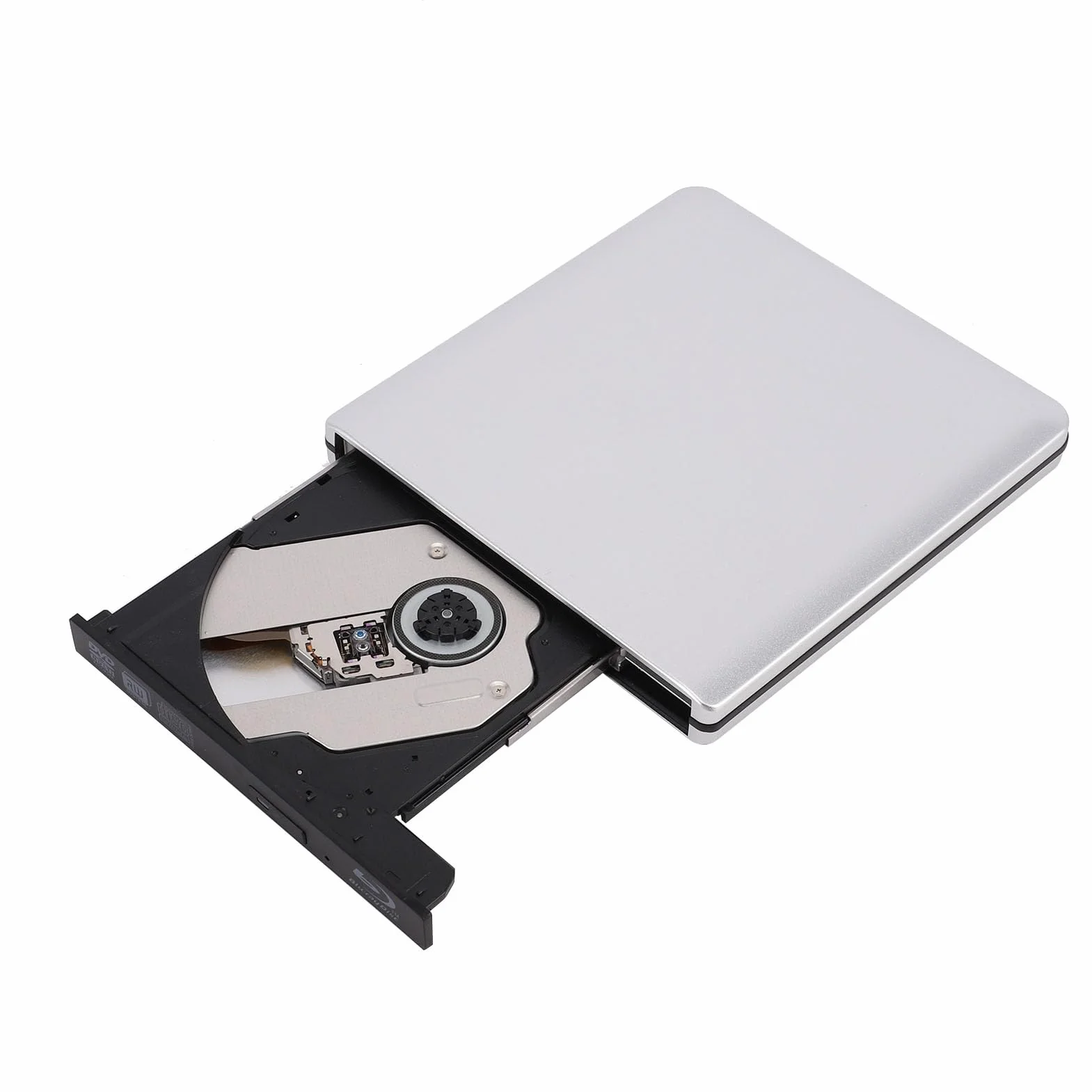 Dpofirs Odtwarzacz Blu Ray do PC, USB3.0 Blu Ray, zewnętrzny napęd optyczny, nagrywarka płyt DVD, CD BD, nagrywarka, Domyślnie