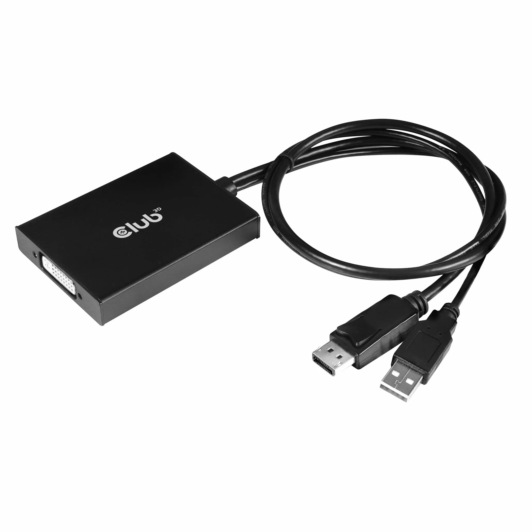 Club 3D Adapter DisplayPort do DVI-D Dual Link HDCP aktywny czarny