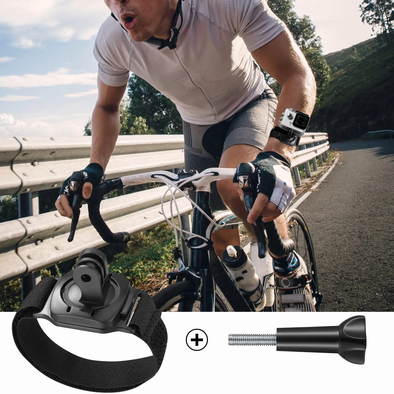 Kompatybilny z kamerą Gopro 9 w 1, uchwyt na pas piersiowy, regulowany pasek na głowę, pasek na rękę, uchwyt na plecak, kompatybilny z Gopro Hero 9 8 7 6 5 SJCAM Insta360