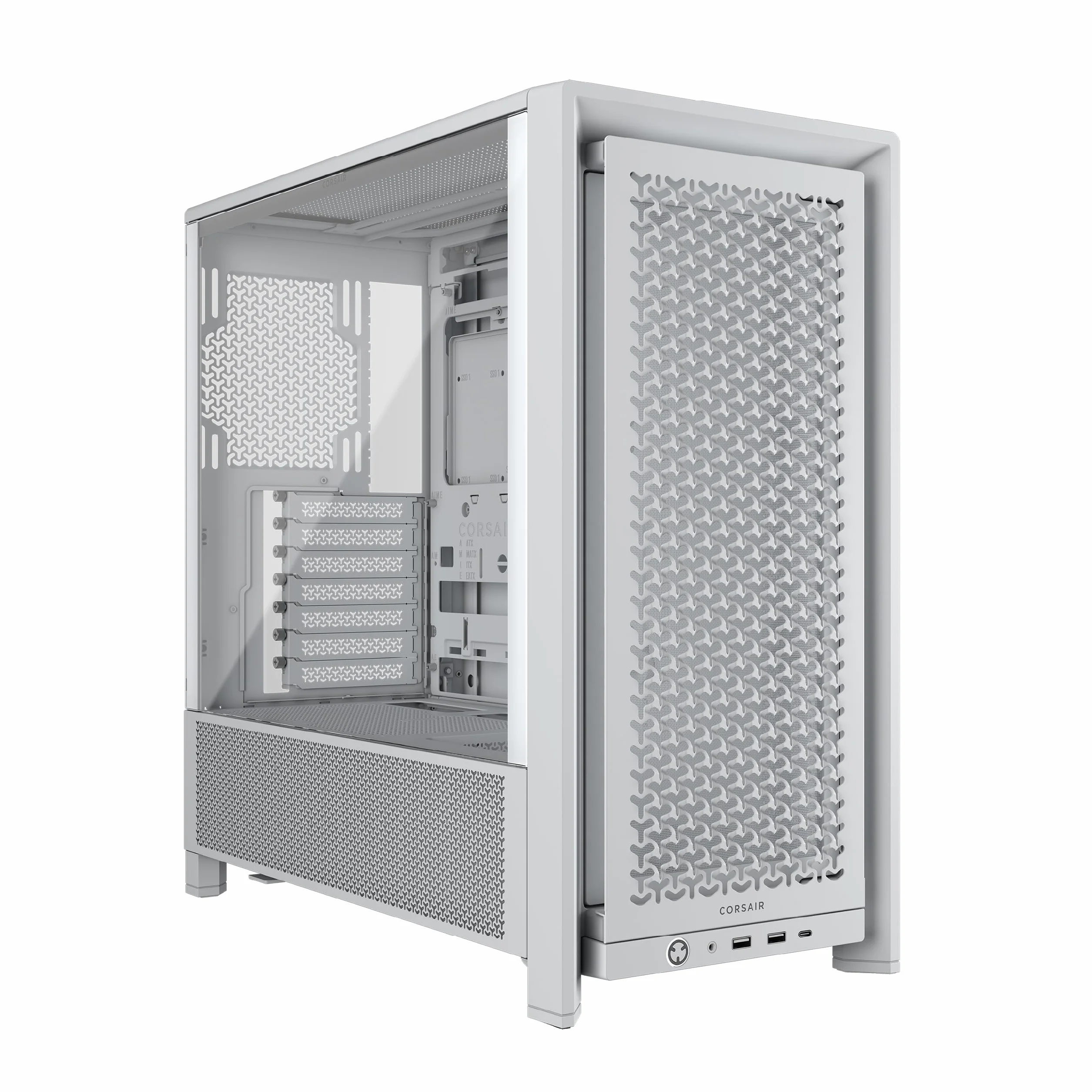 CORSAIR FRAME 4000D Modułowa Mid–Tower ATX Obudowa Komputerowa – Wysoki Przepływ Powietrza, System Montażu Wentylatorów InfiniRail™, Obsługa Dwóch Chłodnic 360mm – Biały