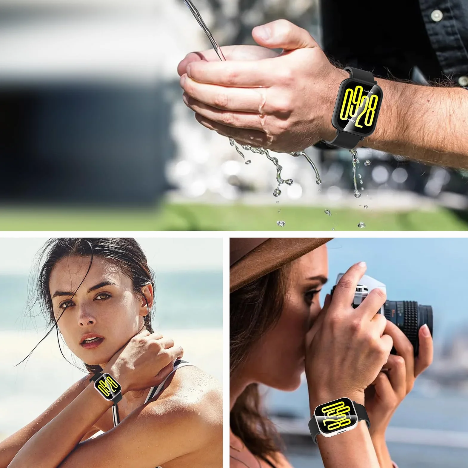 Hianjoo 5 sztuk etui ze szkła hartowanego kompatybilne z Xiaomi Redmi Watch 5 Active 【NIE do zegarka 5 Lite】, folia ochronna na ekran PC kompatybilna z Xiaomi Redmi Watch 5 Active