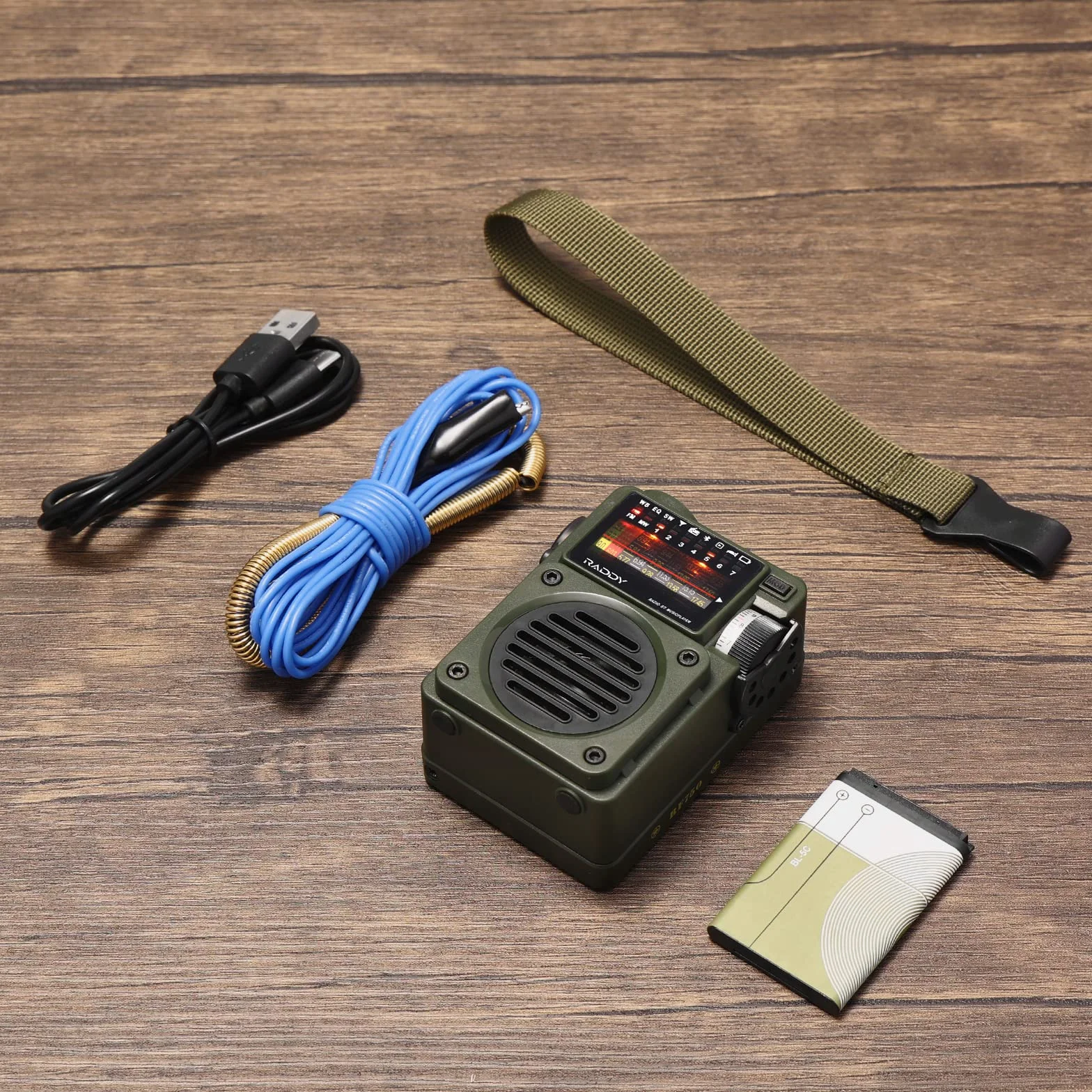 Raddy RF750 Przenośne Radio Krótkofalowe AM/UKW/SW, Cyfrowe Retro Z Ładowaniem, Zasilanie Bateryjne, BT, Odtwarzacz Muzyki Z Kart TF, 6 Trybów EQ, Antena Zewnętrzna