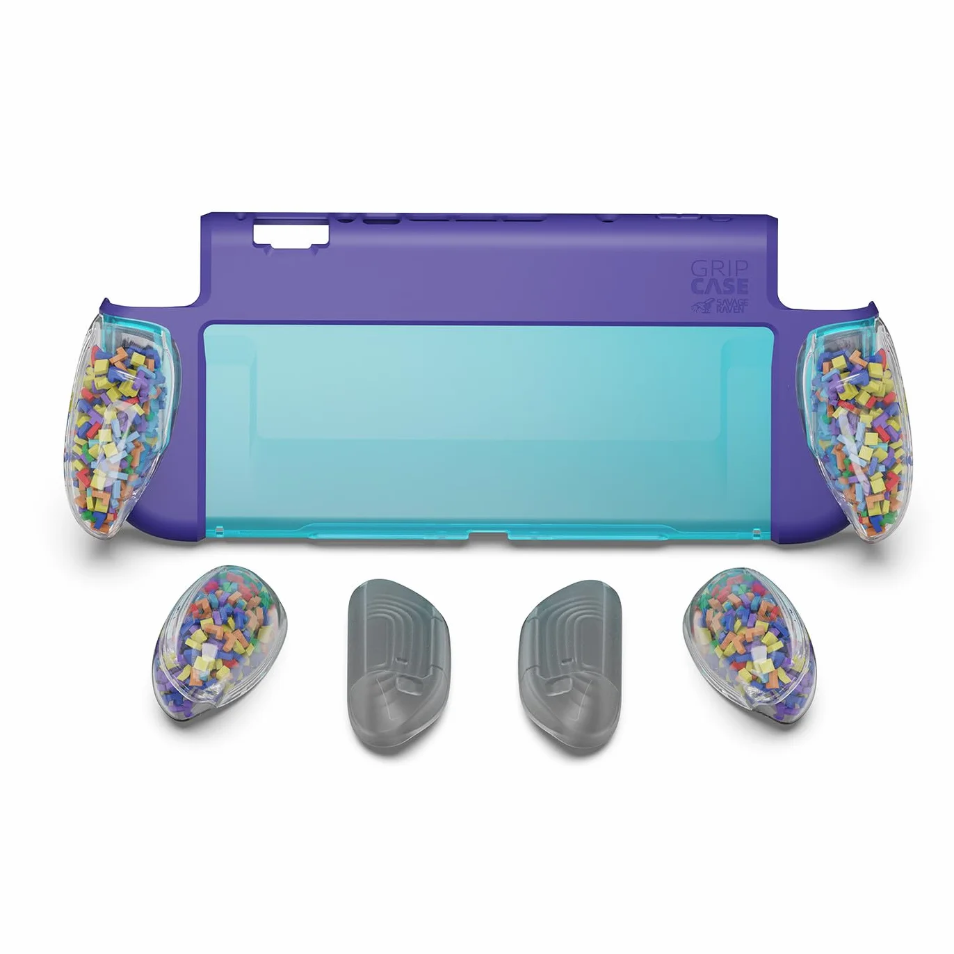 Savage Raven od Skull & Co. GripCase do Nintendo Switch 2: Dokujący miękki pokrowiec ochronny z wymiennymi uchwytami [pasuje do wszystkich rozmiarów dłoni], edycja limitowana TETR