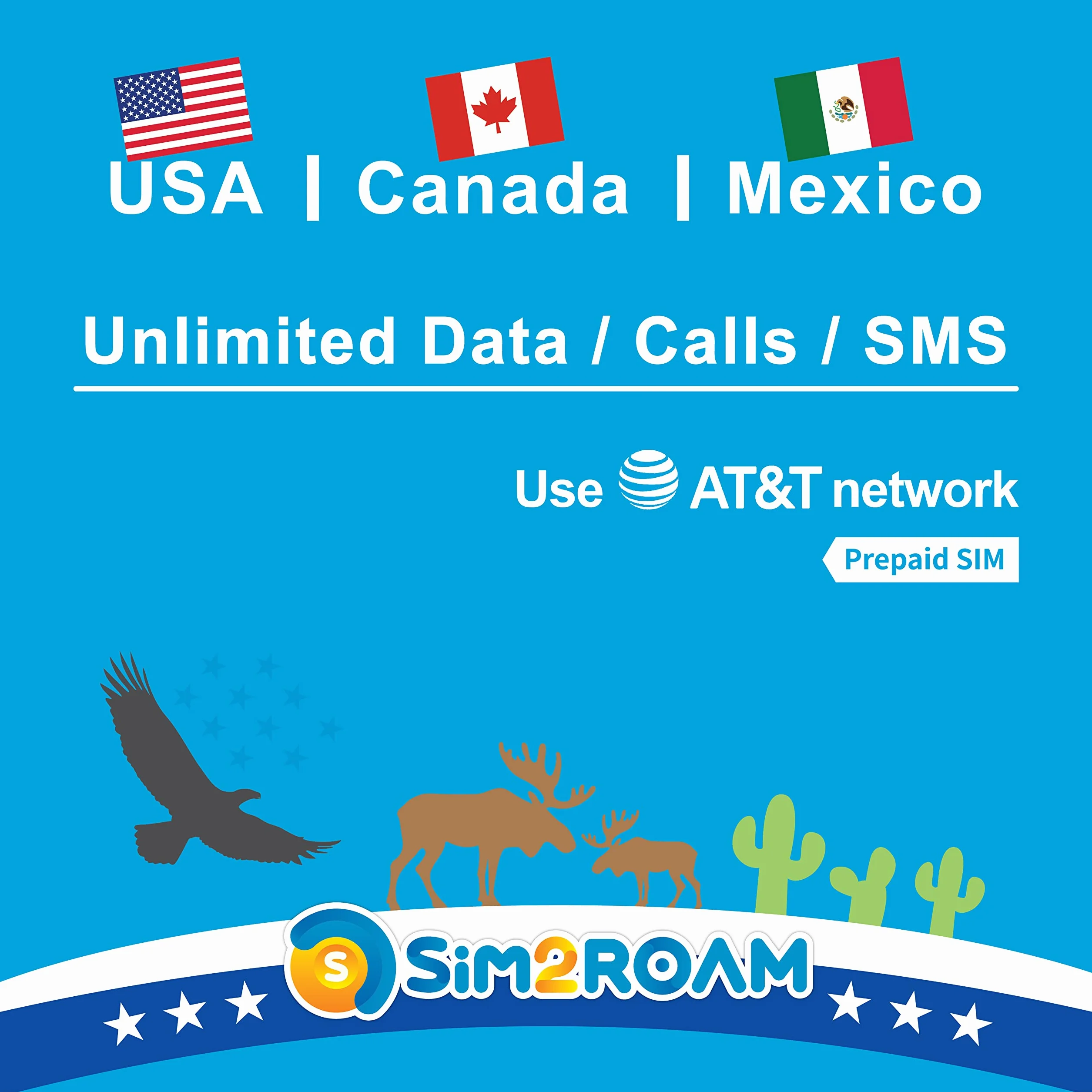 USA Kanada Meksyk karta SIM AT&T | nieograniczone szybkie dane/połączenia telefoniczne/SMS | karta SIM ATT USA, USA, Kalifornia, Kanada, Meksyk | pasuje tylko do iPhone'a (21 dni)