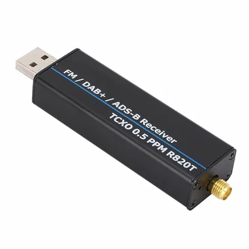 Odbiornik RTL SDR, Chipset RTL2832U R820T2, 0.5 PPM TCXO, 100 kHz-1766 MHz, Bezpośrednie Próbkowanie, Stop Aluminium, Połączenie USB, z Antenami
