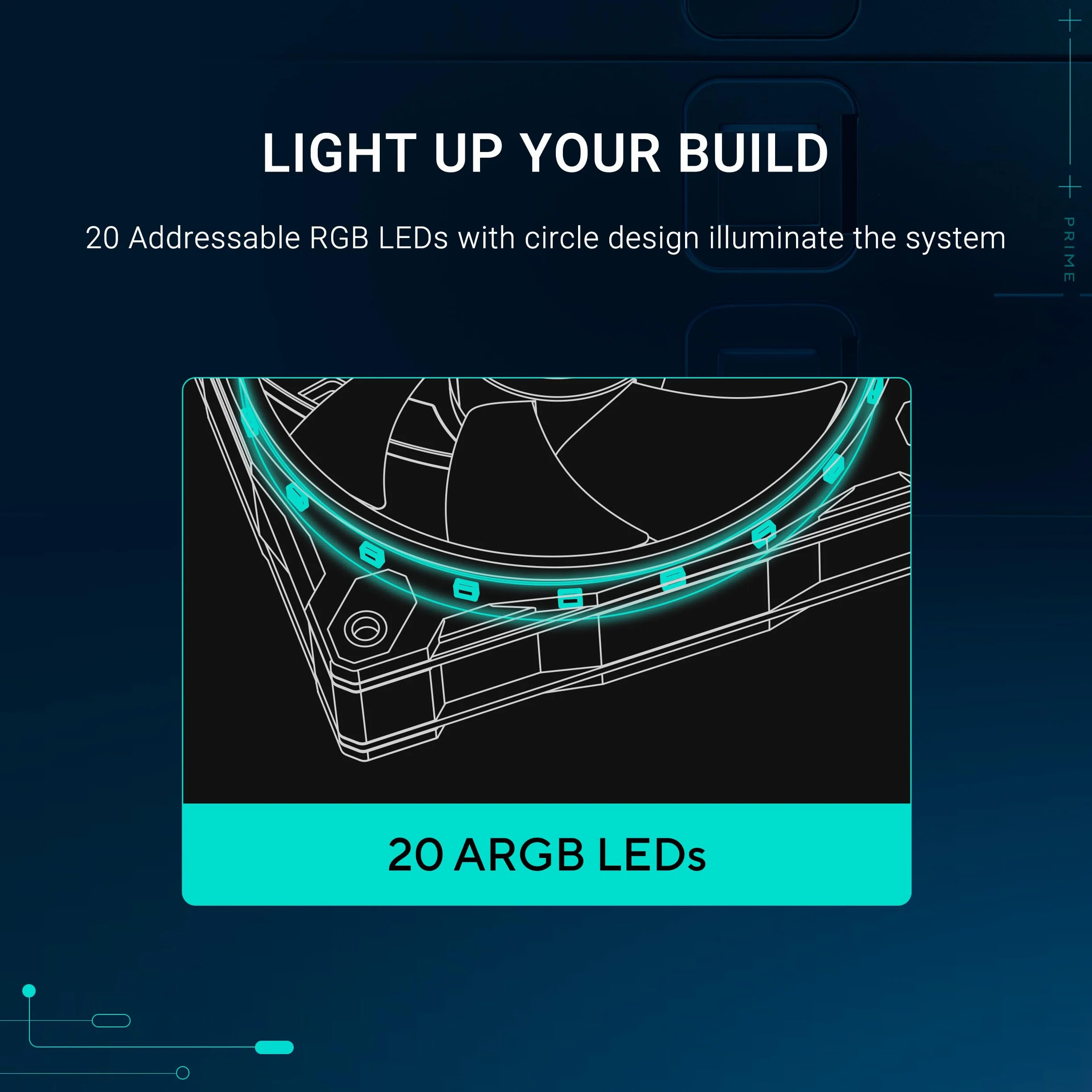 ASUS Prime MR120 ARGB Reverse Triple Pack White Edition, wentylatory PWM 120 mm, 20 LED ARGB, prędkość wentylatora 1600 obr./min, przepływ powietrza 58 CFM, grubość ramy 28 mm, Aura Sync