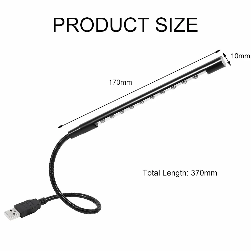 Lampka do czytania i klawiatury USB, elastyczne oświetlenie LED USB, elastyczna lampa do laptopa, USB LED, złącze USB, lampka do czytania, lampa komputerowa, elastyczna lampka do czytania