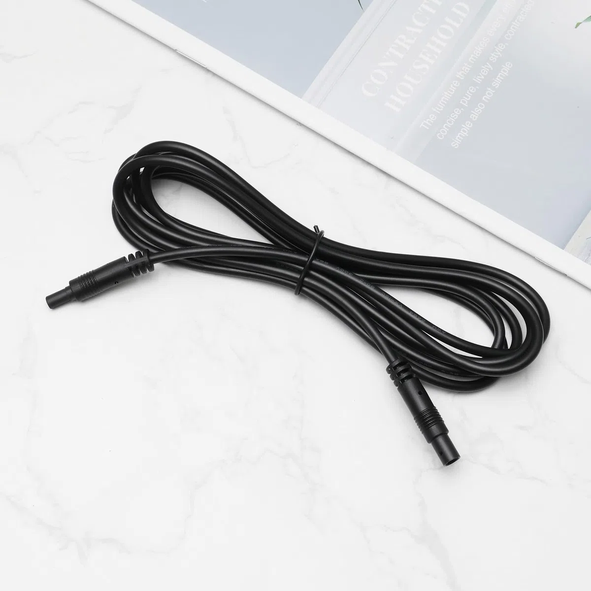 ECSiNG 2 szt. 4-pinowy 2 m przedłużacz kamery samochodowej męski na żeński kabel adaptera do kamery cofania pojazdu system monitorowania sygnału wideo