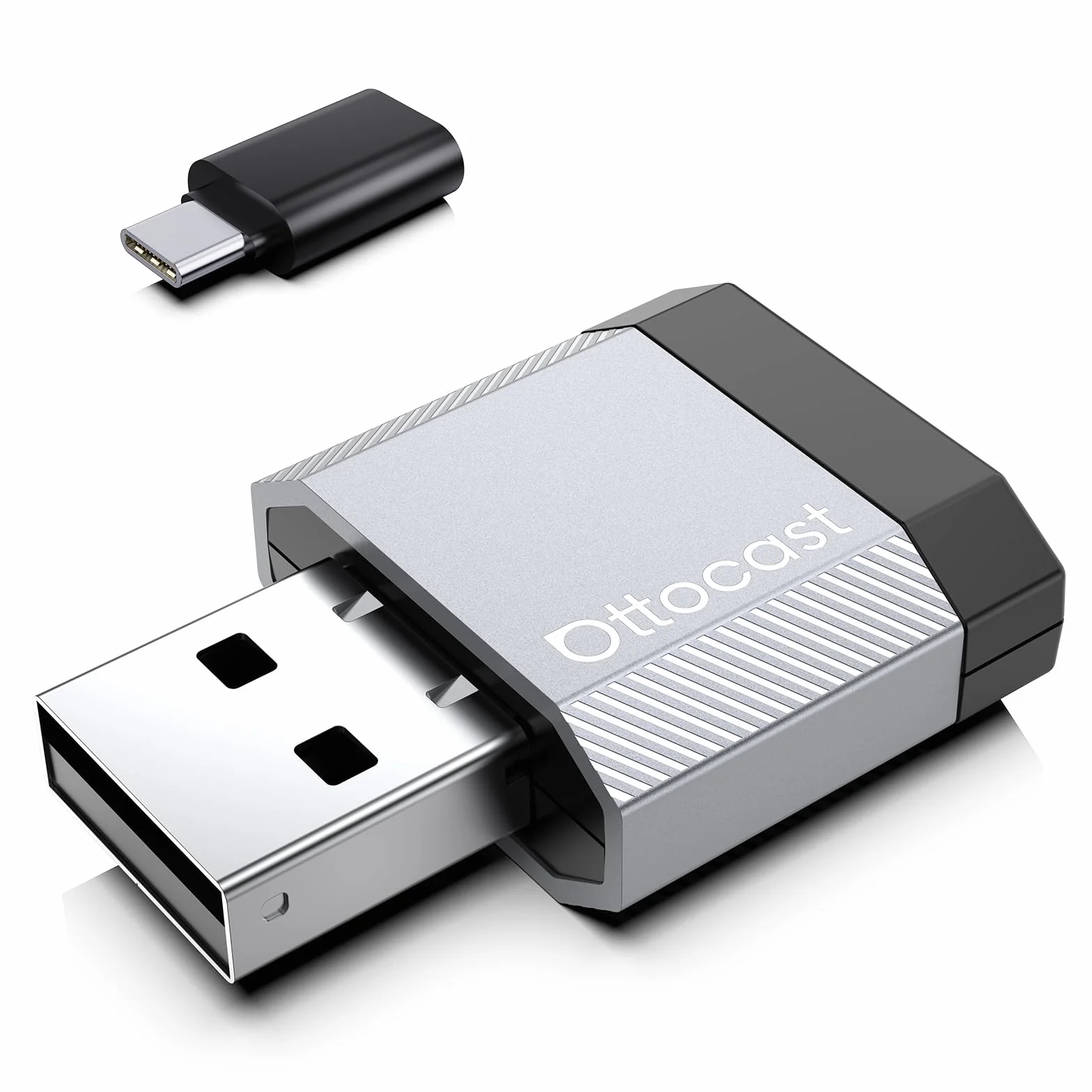 Ottocast Mini Nova Bezprzewodowy Adapter CarPlay Android Auto USB Plug Play Automatyczne Połączenie Aluminiowa Konstrukcja
