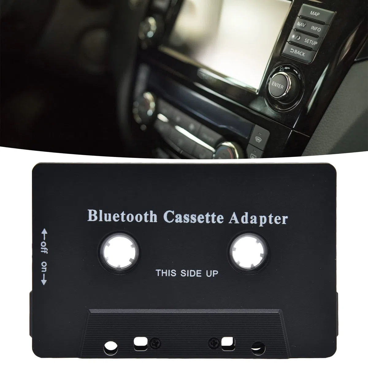 Kaseta Bluetooth, bezprzewodowy adapter kasety Bluetooth do samochodu odbiornik kasety z kablem USB do radia DVD