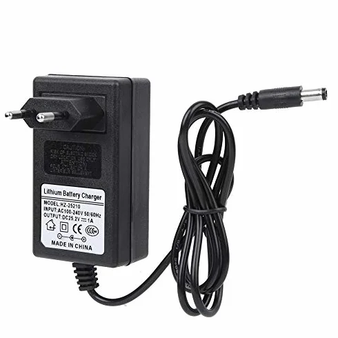 Ejoyous Ładowarka z pistoletem do masażu, adapter do pistoletu do masażu, adapter wtyczki, kabel zasilający do pistoletu do masażu mięśni, uniwersalny adapter, Réglementation européenne 25.2V, stary