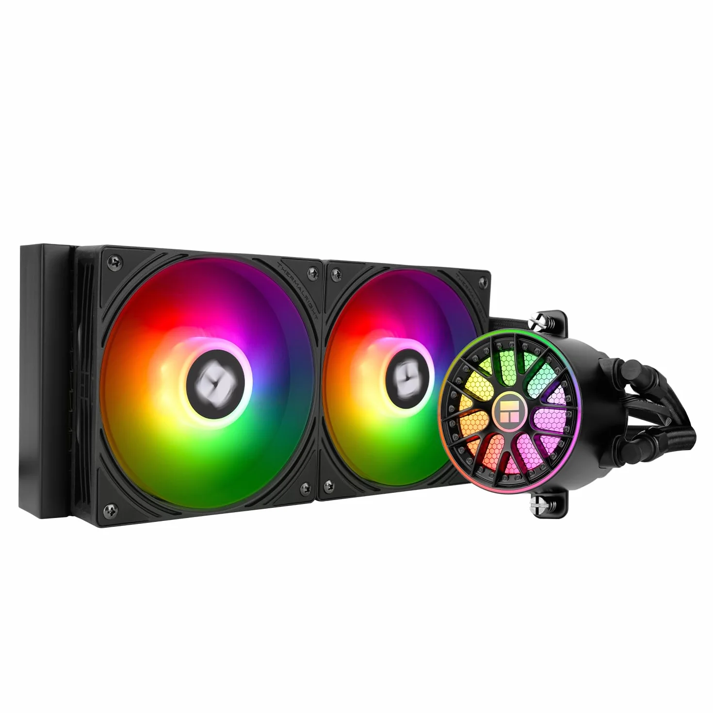 Thermalright AQUA ELITE 240 V6 ARGB Black CPU chłodnica cieczą, rozmiar chłodnicy 240, radiator wodny 2x120mm, AMD: AM4/AM5, Intel LGA115X/1200/2011/1700/1851, chłodnica CPU AIO