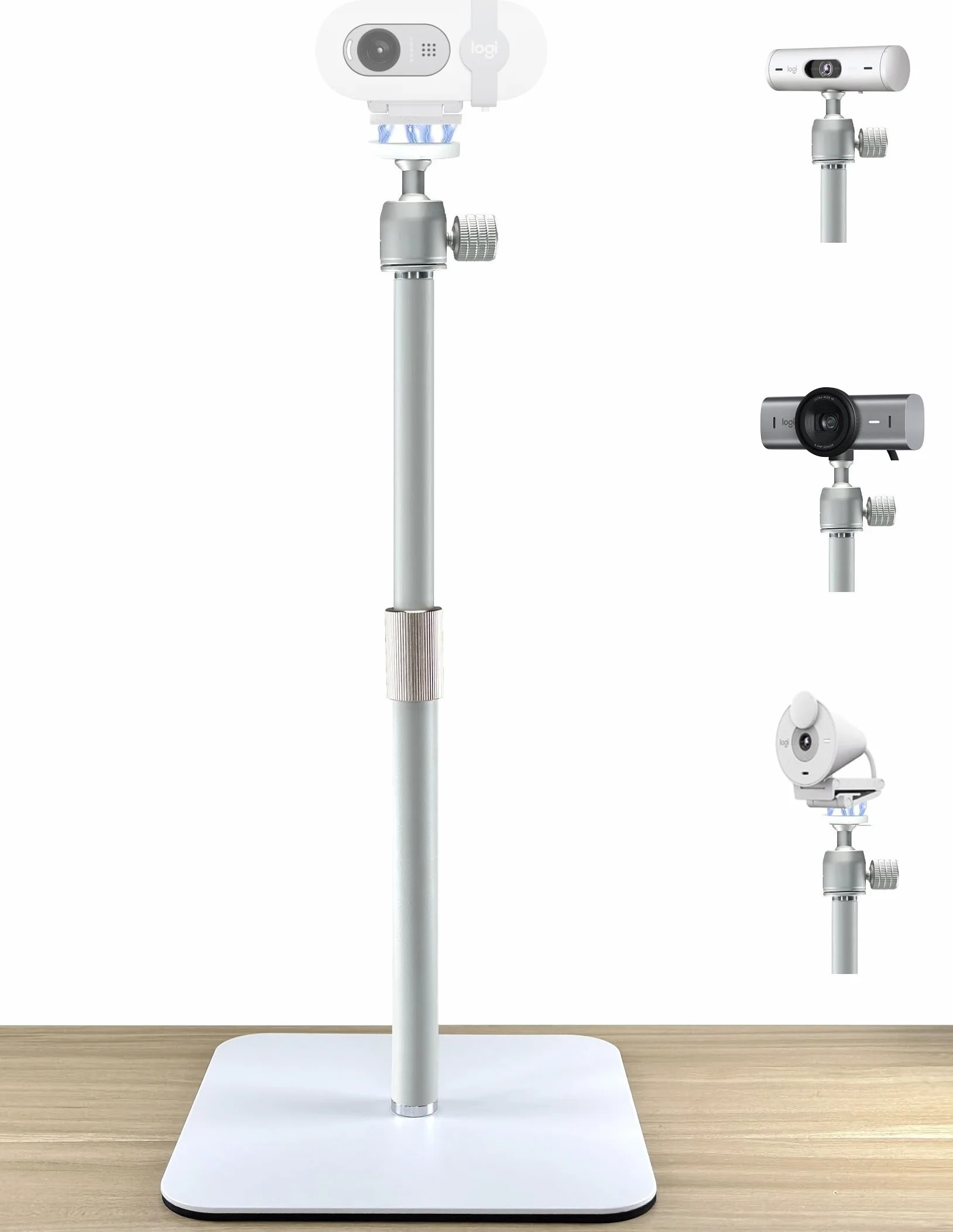 Logitech Brio 100 300 500 C270 C310 StreamCam MX Brio 4K C920 C922 C930 C925 C615 magnetyczny uchwyt do kamery internetowej
