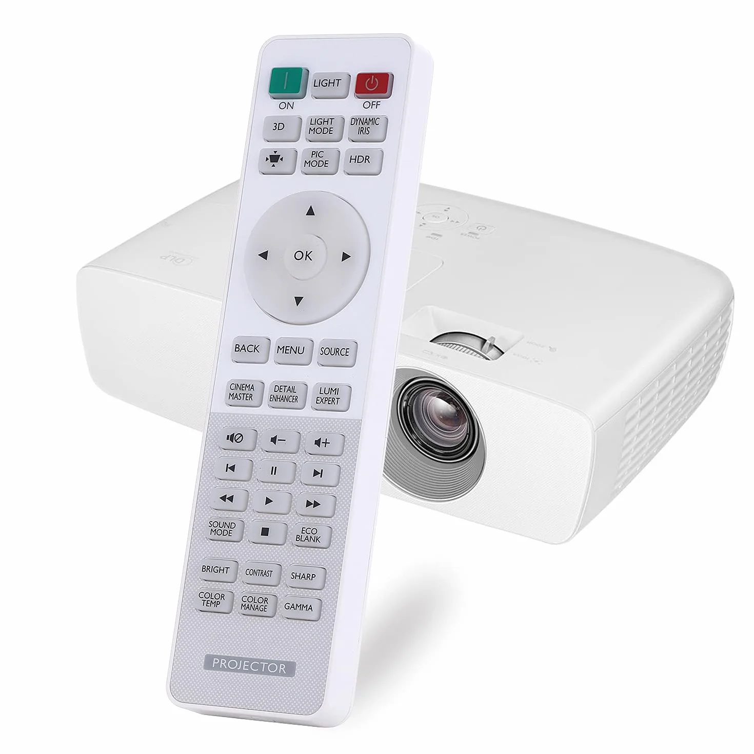 RCV012 RCV015 Pilot do BenQ W1090 TH683 W1070+ W2000 W2000+ W1110 HT1075 HT1085ST HT2150ST HT2050 MH684 TH670 W1075 W110 1080ST + W1120 W3000 HT2550 Projektor z podświetleniem
