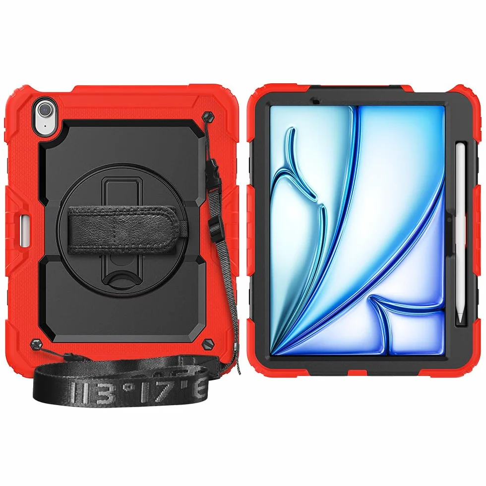 Etui 4 w 1 do Apple iPad Air 11 2024 M2 11 cali os?ona zewn?trzna ochrona + stojak + pasek do noszenia