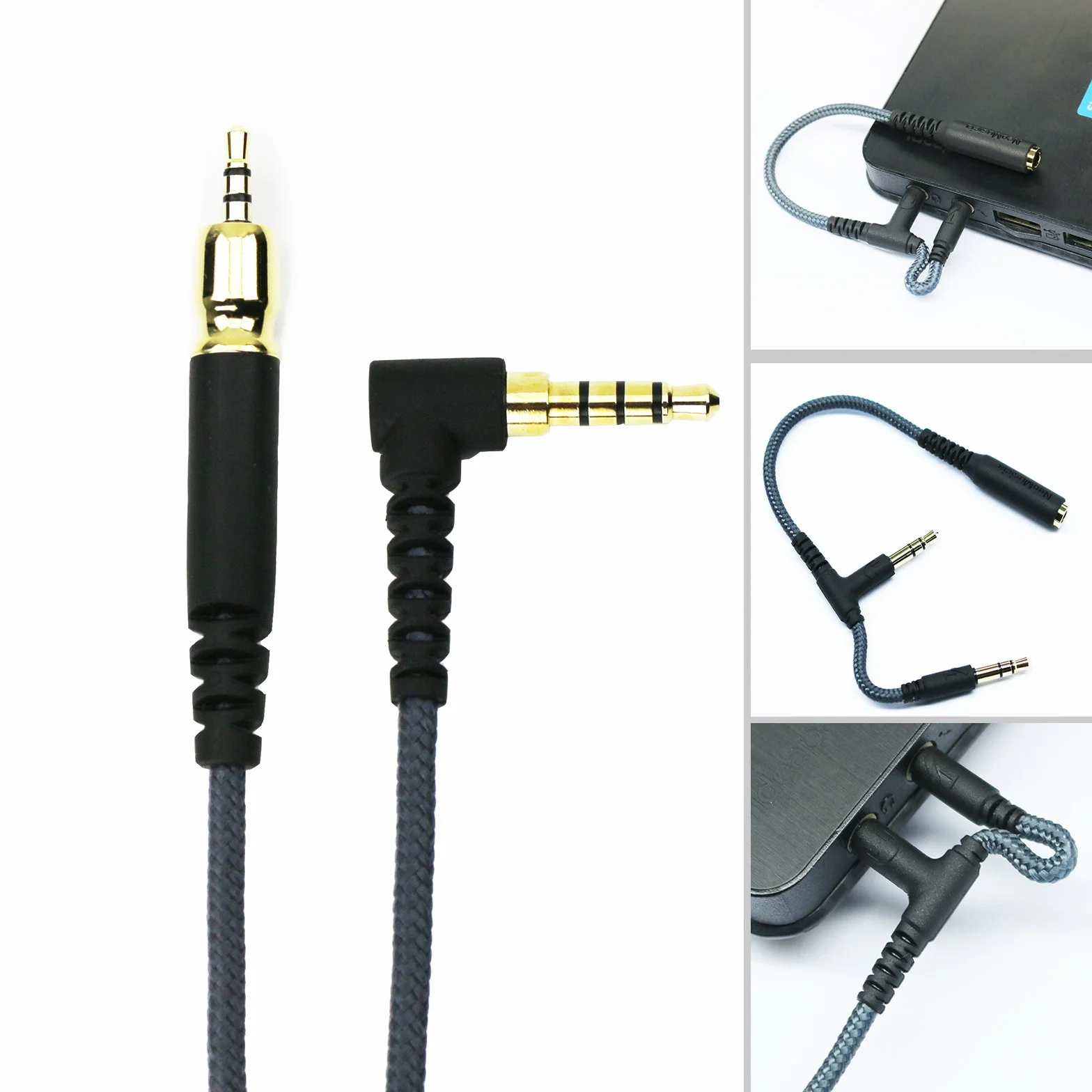 ABLET Zamienny kabel audio, kompatybilny z Sennheiser Game ONE, Game Zero, PC 373D, PC 37X, GSP 350, GSP 500, GSP 600 zestaw słuchawkowy gamingowy, 2,1 m