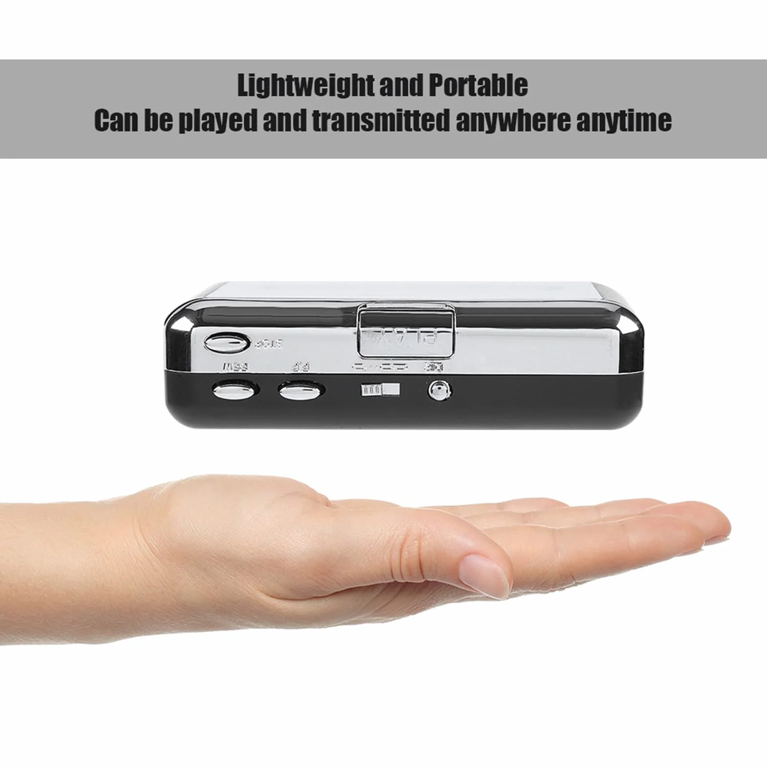 Przenośny Odtwarzacz Kasetowy Konwerter Rejestratora, Konwerter Kaset Magnetofonowych na Konwerter MP3 Konwertuj Taśmy na Pliki Cyfrowe Przez USB