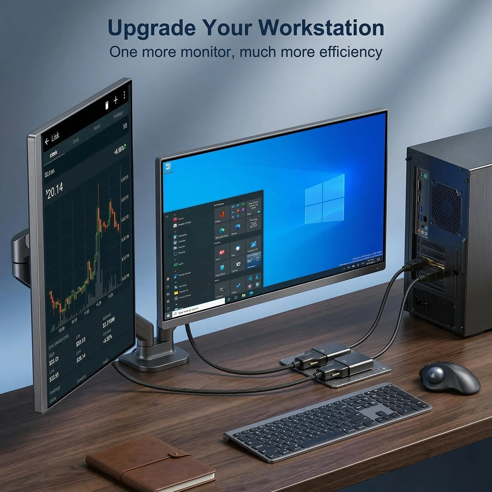 Adapter DisplayPort na DVI – pozłacana wtyczka DP na gniazdo DVI, kabel 15 cm, kompatybilny z monitorem, projektorem, komputerem – kabel DVI DisplayPort do Lenovo, Dell, HP