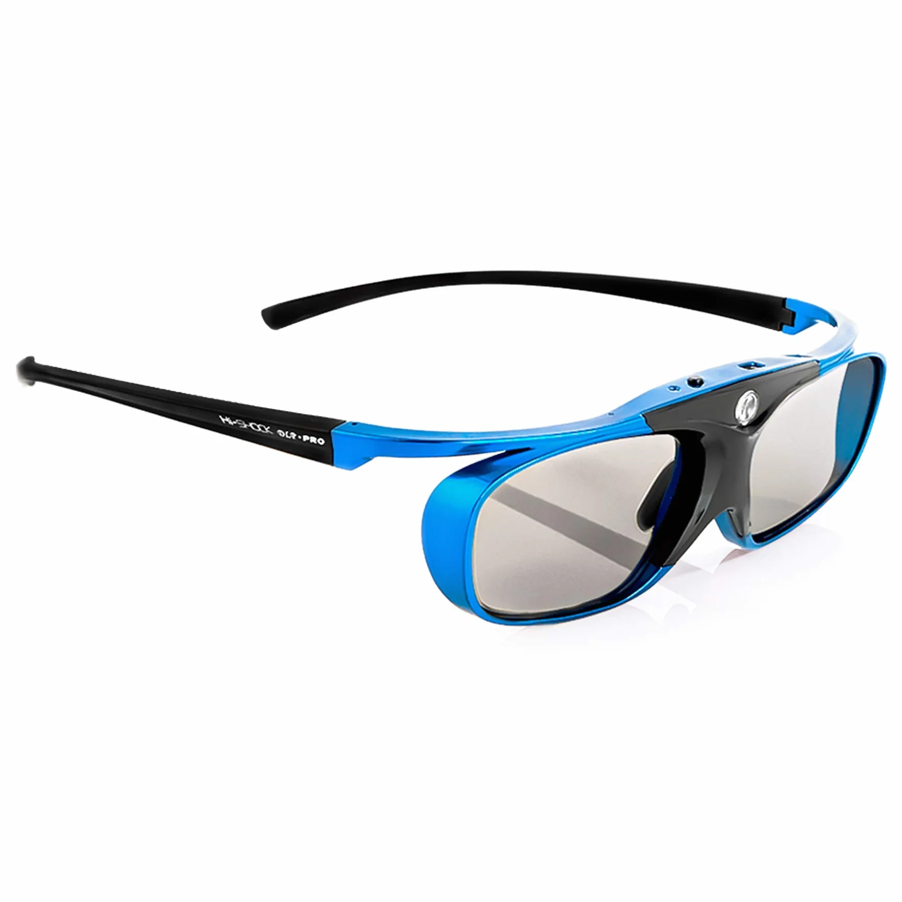 Okulary Hi-Shock DLP Pro Blue Heaven | DLP Link 3D do projektora 3D DLP firmy Acer, BenQ, Optoma, LG, [|96-144 Hz | zasilanie akumulatorowe |DLP Link]