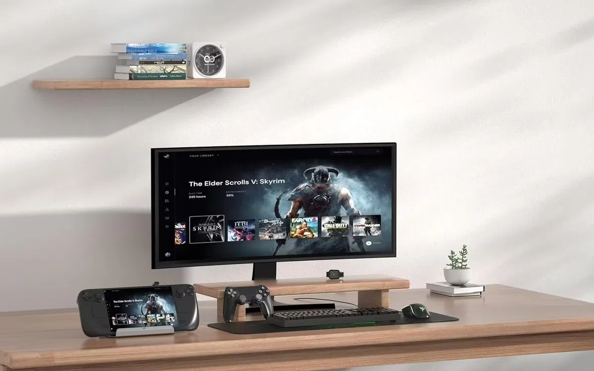 YCE Stacja dokująca 13 w 1 dla Valve Steam Deck/OLED/ROG Ally/Legion go/MSI Claw Typ C z dwoma wentylatorami chłodzącymi, HD2.0/4K@60Hz, 1000M Gigabit Ethernet, SD/TF, 5 USB A, ładowanie PD 100W