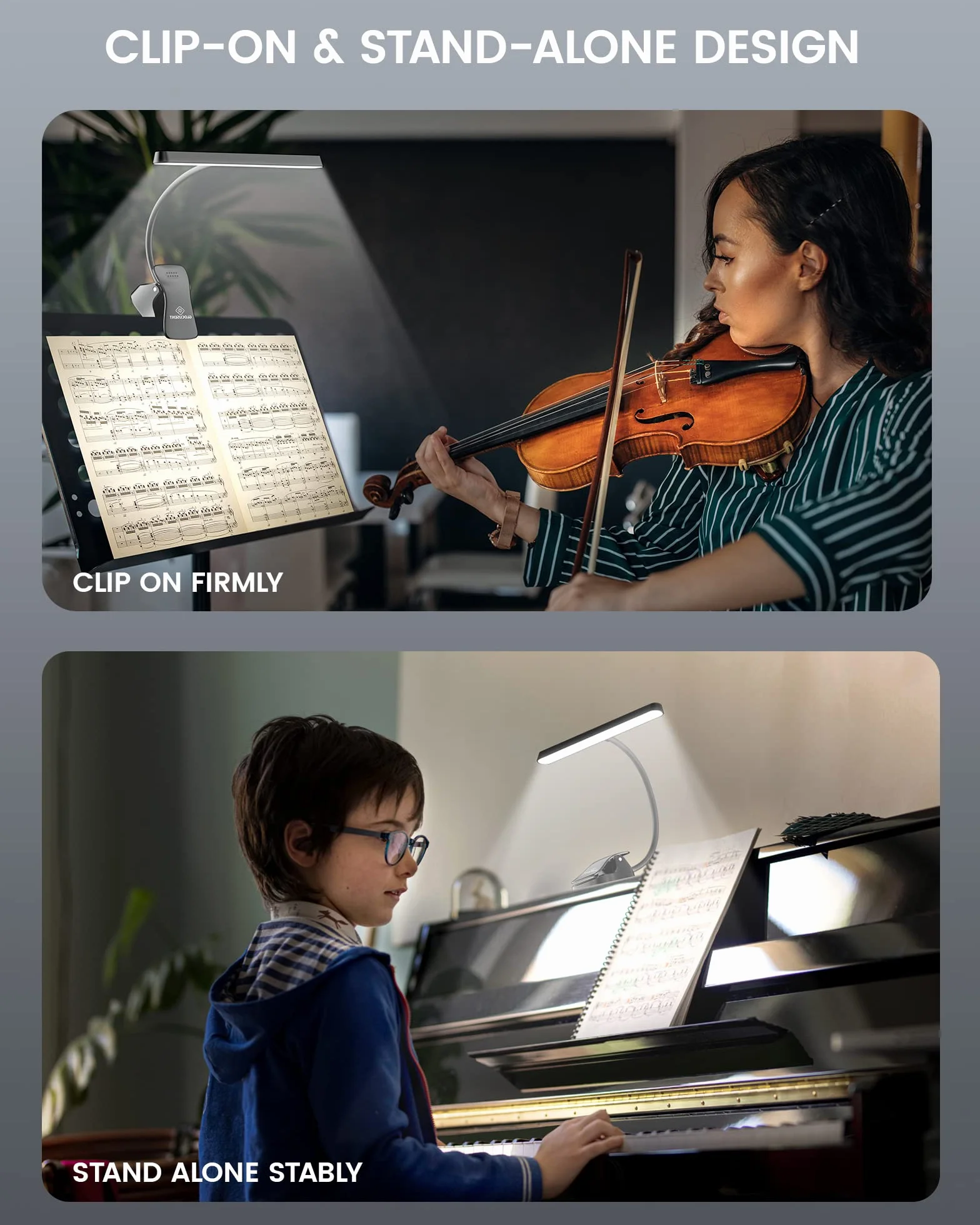 Glocusent 57 LED Super Bright Music Stand Light (w zestawie pudełko do przechowywania)