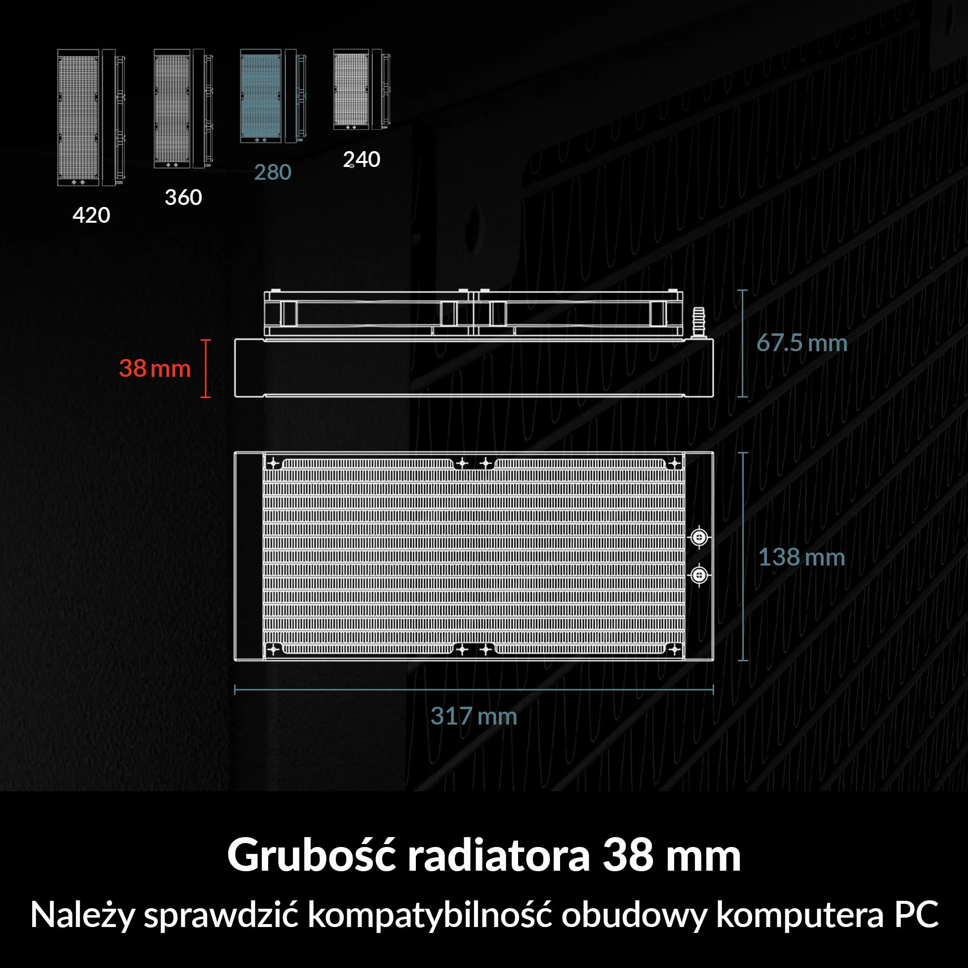 ARCTIC Liquid Freezer III 280 A -RGB - Chłodzenie wodne PC, All-in-One CPU AIO Water Cooler, kompatybilny z Intel i AMD, wydajna pompa sterowana PWM