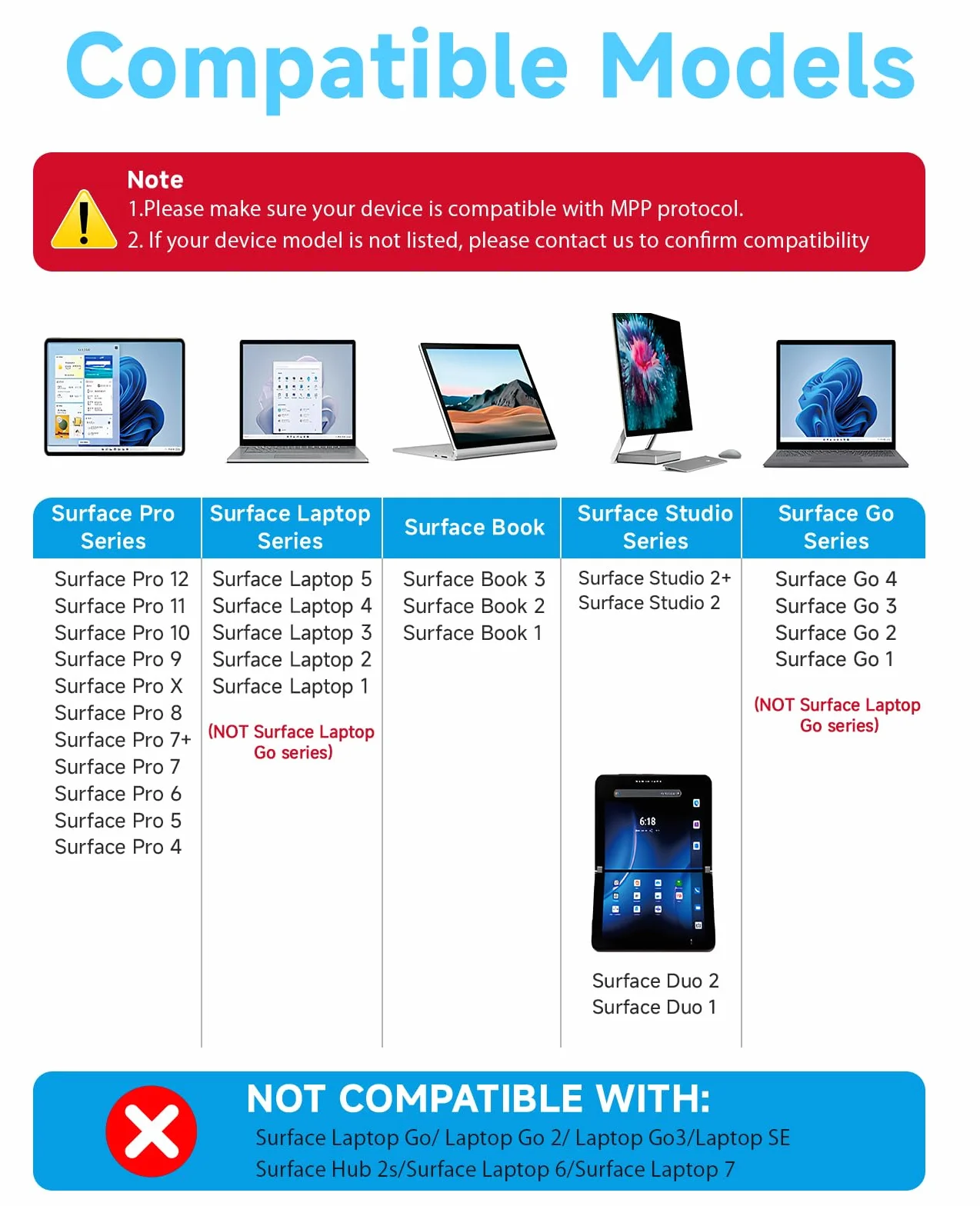 Rysik do Microsoft Surface Pro11/10/9/8/X/7+/6/5/4/3,Surface Go 4/3/3/2/1,Surface Laptop 1-6/Studio/Book 3/2/1 z Bocznym Przyciskiem Gumki,Odrzuceniem Dłoni,Funkcją Pochylenia,Naciskiem 1024 (Blue)