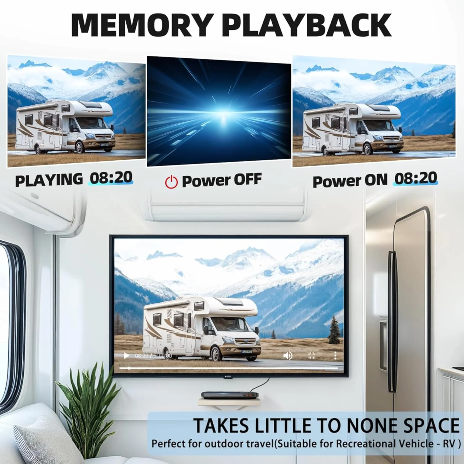 Odtwarzacz DVD do telewizora z wyjściem HDMI RCA, odtwarzacz DVD dla wszystkich regionów z funkcją odtwarzania z pamięci, skalowanie HD 1080P, wejście USB, zintegrowany system NTSC/PAL, kabel