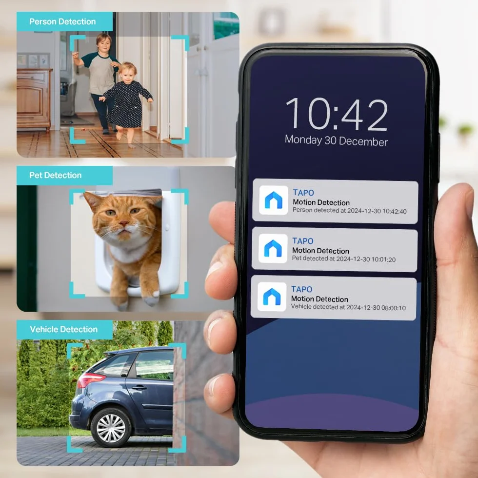 TP-Link Tapo C125 | Kamera Wi-Fi do monitoringu domowego 2K QHD | Wykrywanie ludzi, dźwięku i zwierząt | Tryb prywatności | Dwukierunkowe audio | Kompatybilna z Alexa i Google Home