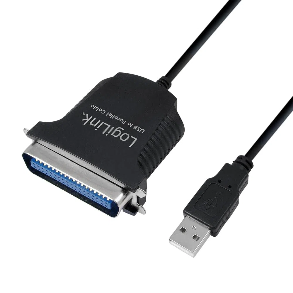 LogiLink Adapter USB na parralel kabel czarny, 1,5 m
