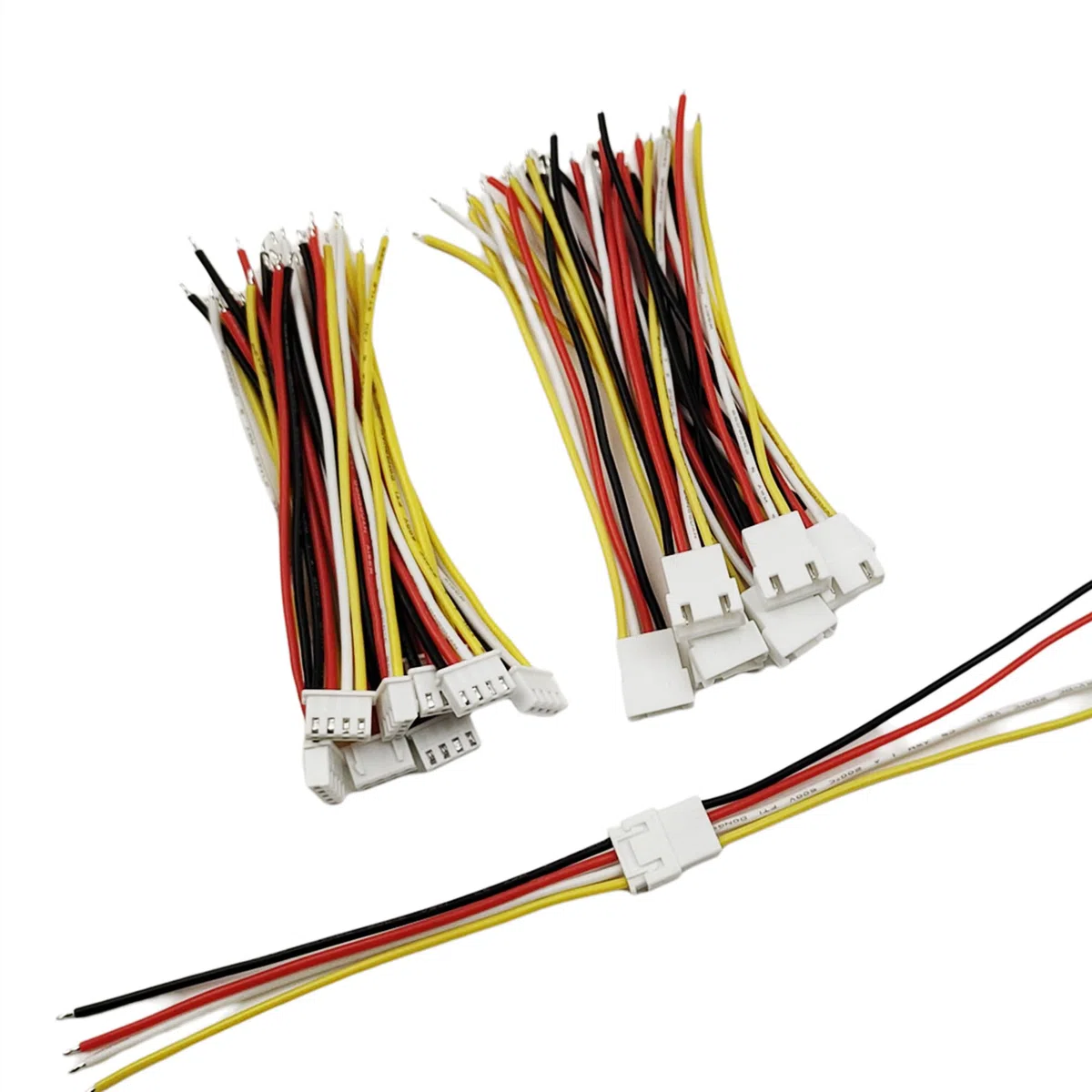 10 par JST XH 2,54 mm 4-biegunowe męskie i żeńskie wtyki z 10 cm 22 AWG miękki silikonowy kabel przewody elektroniczne złącze wtykowe