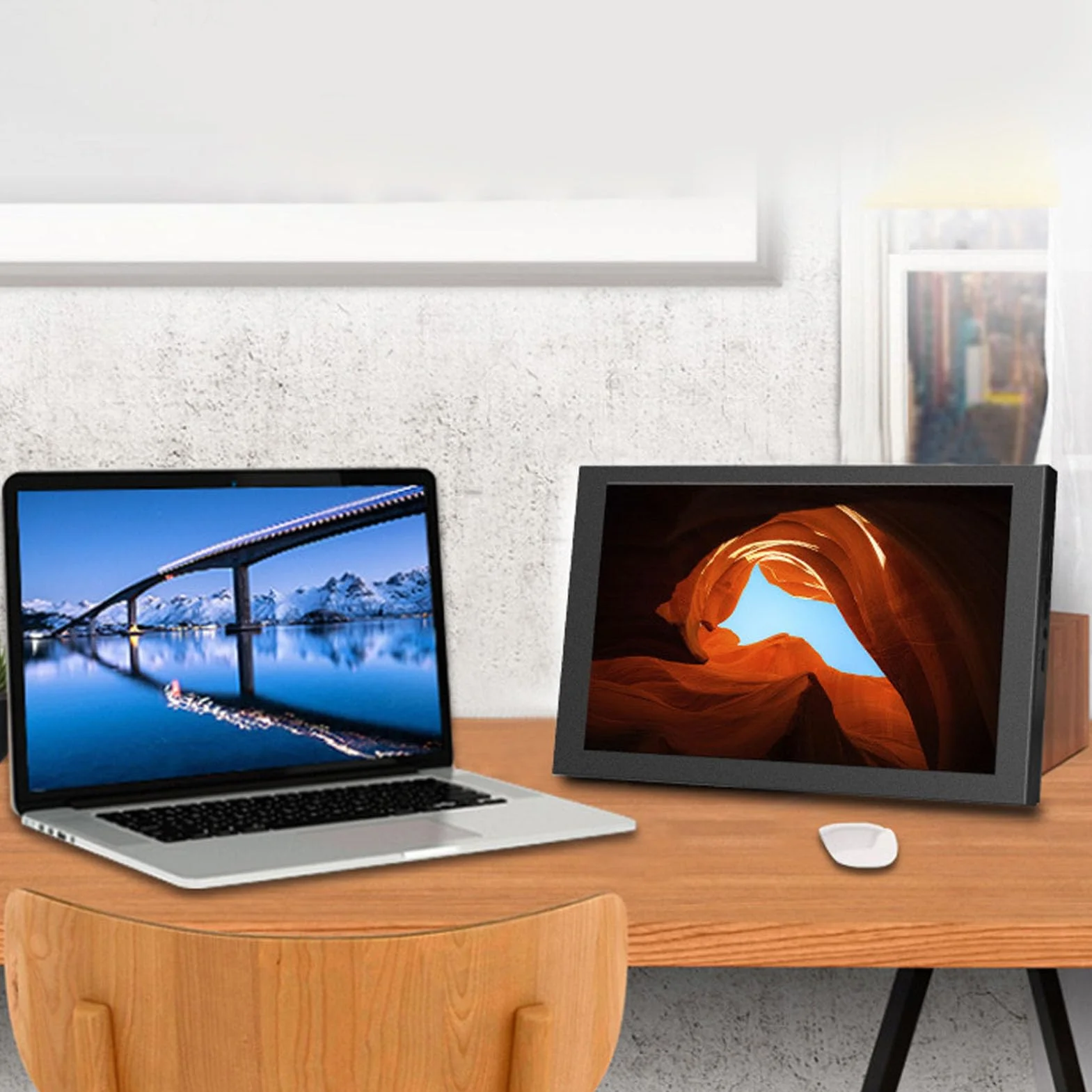 Cocoarm 10-calowy Przenośny Monitor IPS HD 1024x600 z Wbudowanymi Głośnikami